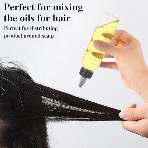 Miniatura 4 de BESARME Paquete de 2 botellas aplicadoras para cabello, 16.9 onzas, aplicador de aceite para el cabello, botella de plástico de 16.9fl oz, tapa de