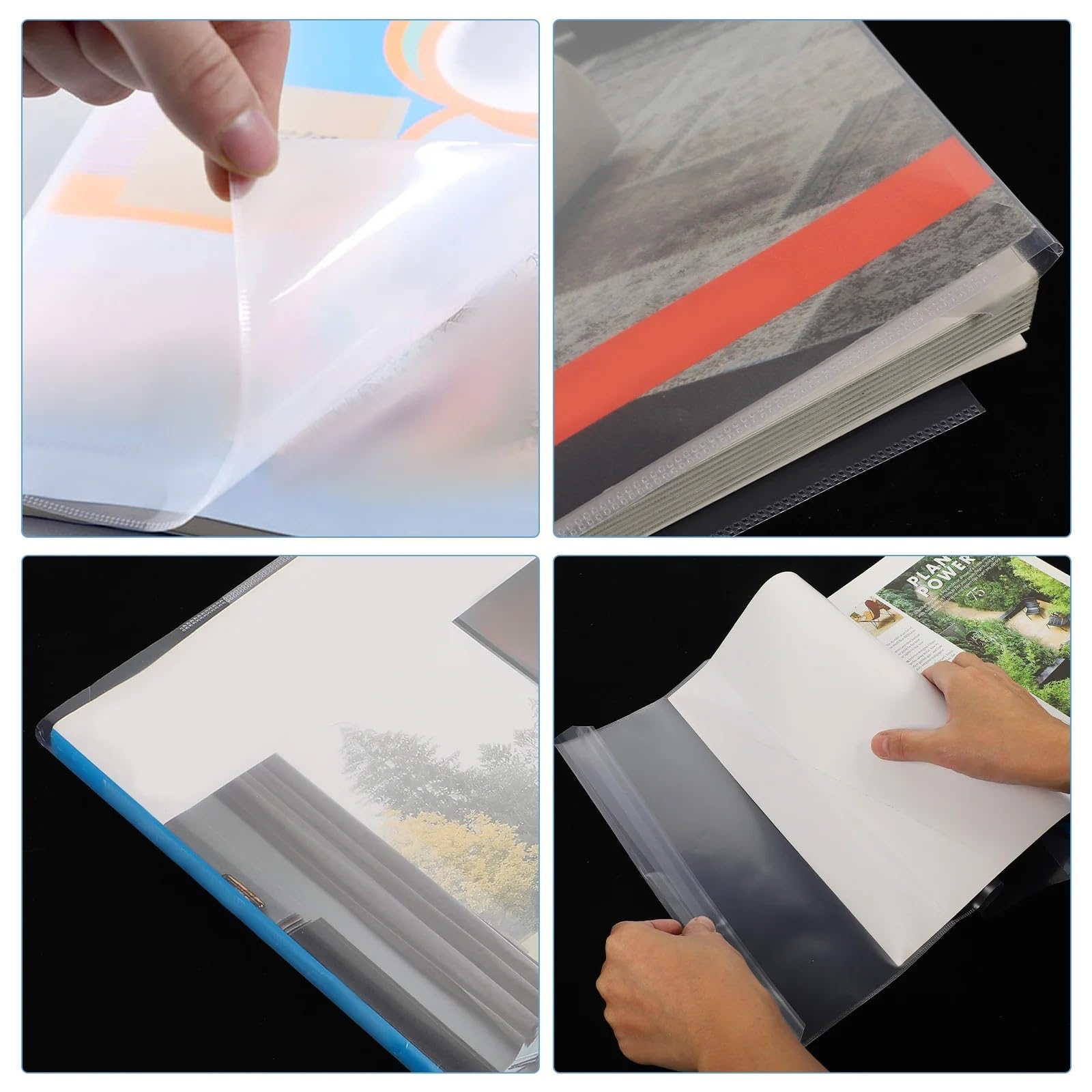 30 fundas protectoras for libros de texto, plástico transparente, for estudiantes Para Libros Cuadernos