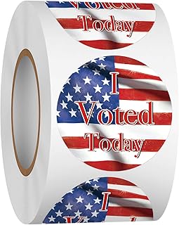 Heyfibro 500 PCS I Voted Today Stickers Roll, 1.5 Inch Labels for Voting Supplies, Elections, Campaigns, and School Events