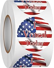 Heyfibro 500 PCS I Voted Today Stickers Roll, 1.5 Inch Labels for Voting Supplies, Elections, Campaigns, and School Events