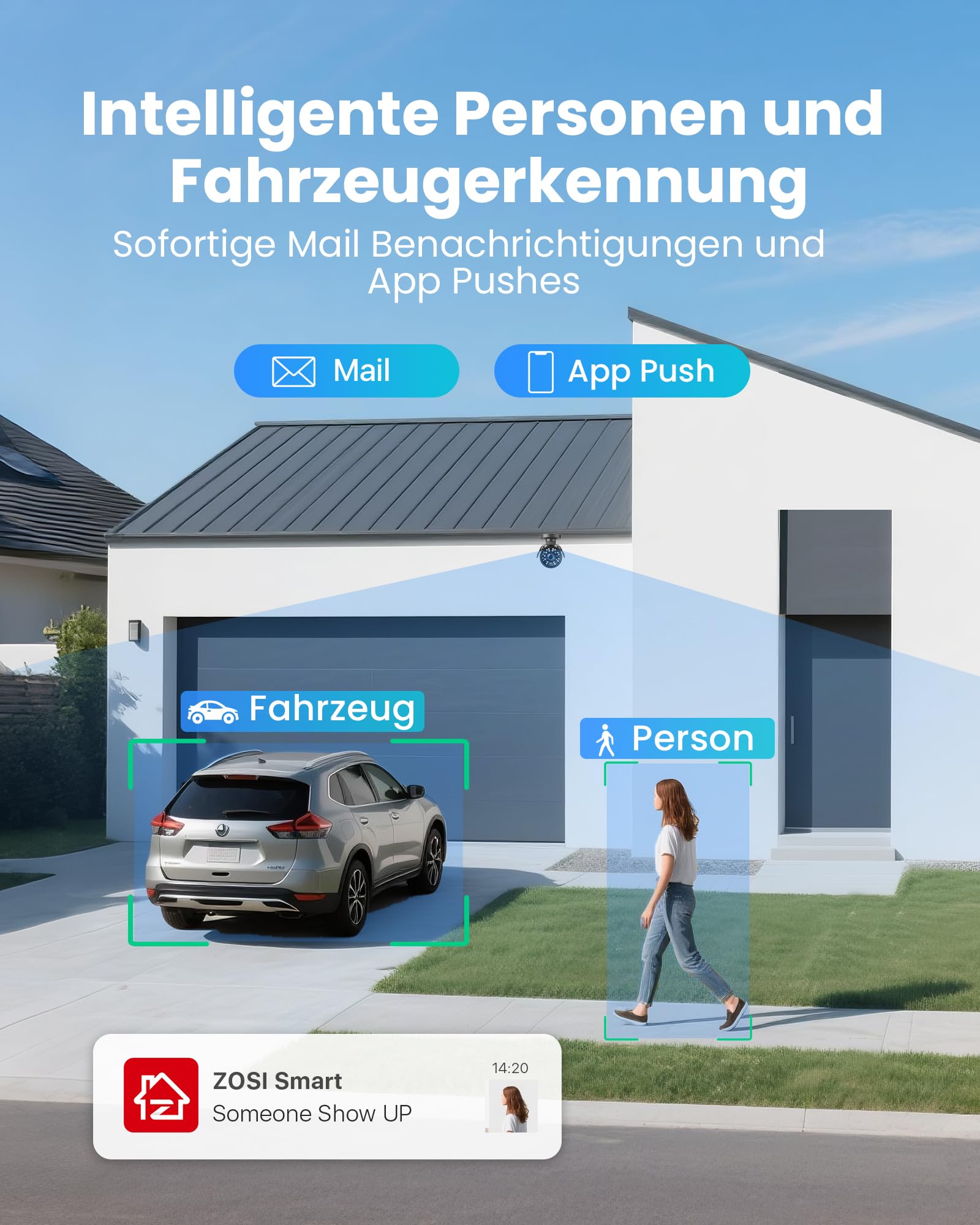 ZOSI 16CH H.265+ 1080P DVR Video Recorder mit 4TB Festplatte | KI-Erkennung, Hybrid 4in1 AHD CVI TVI CVBS Überwachungsrecorder, 16-Kanäle Verkabelt BNC Eingang, HDMI VGA Ausgang