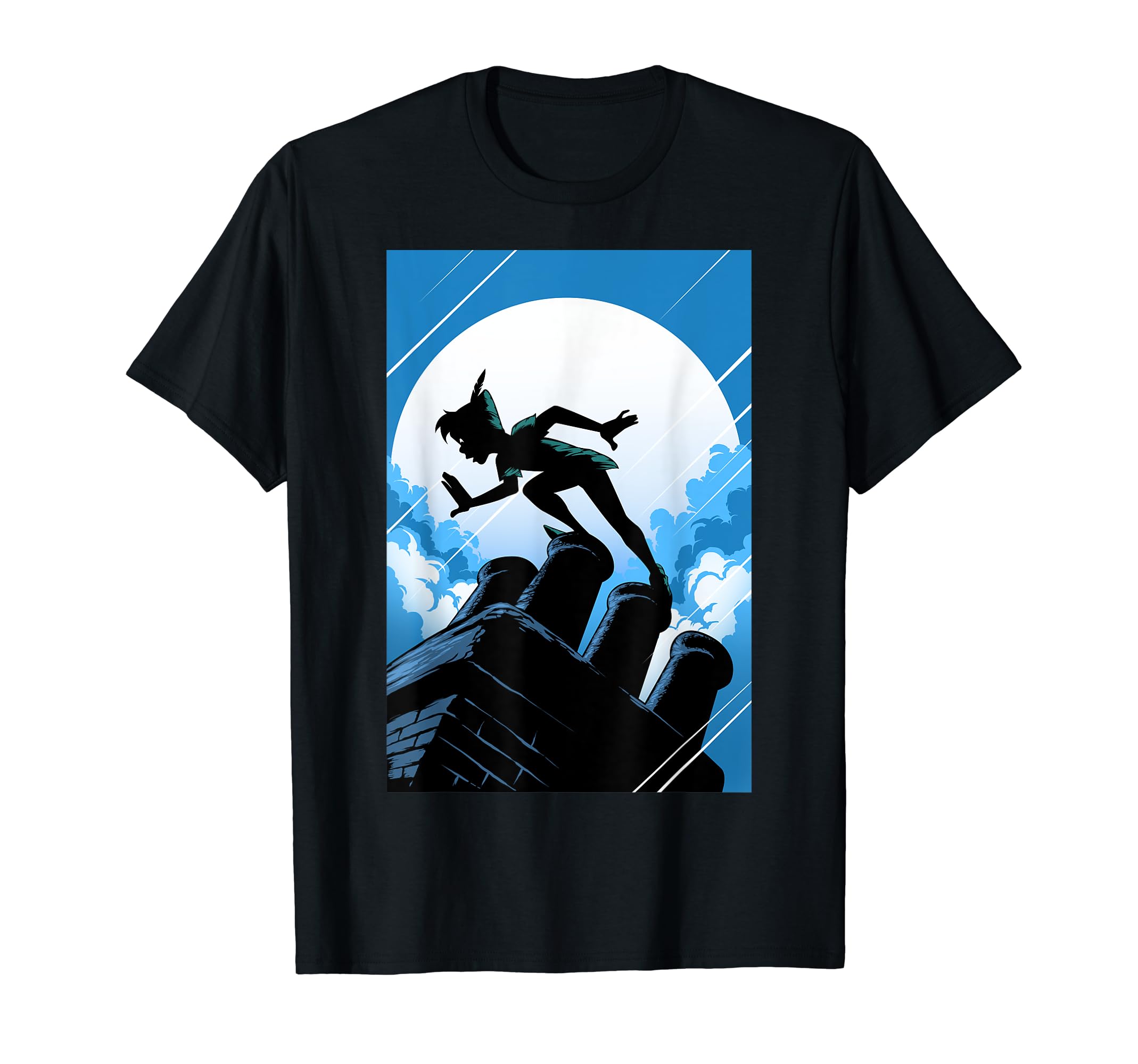 DisneyPeter Pan Curious Shadow Silhouette Graphic T-Shirt