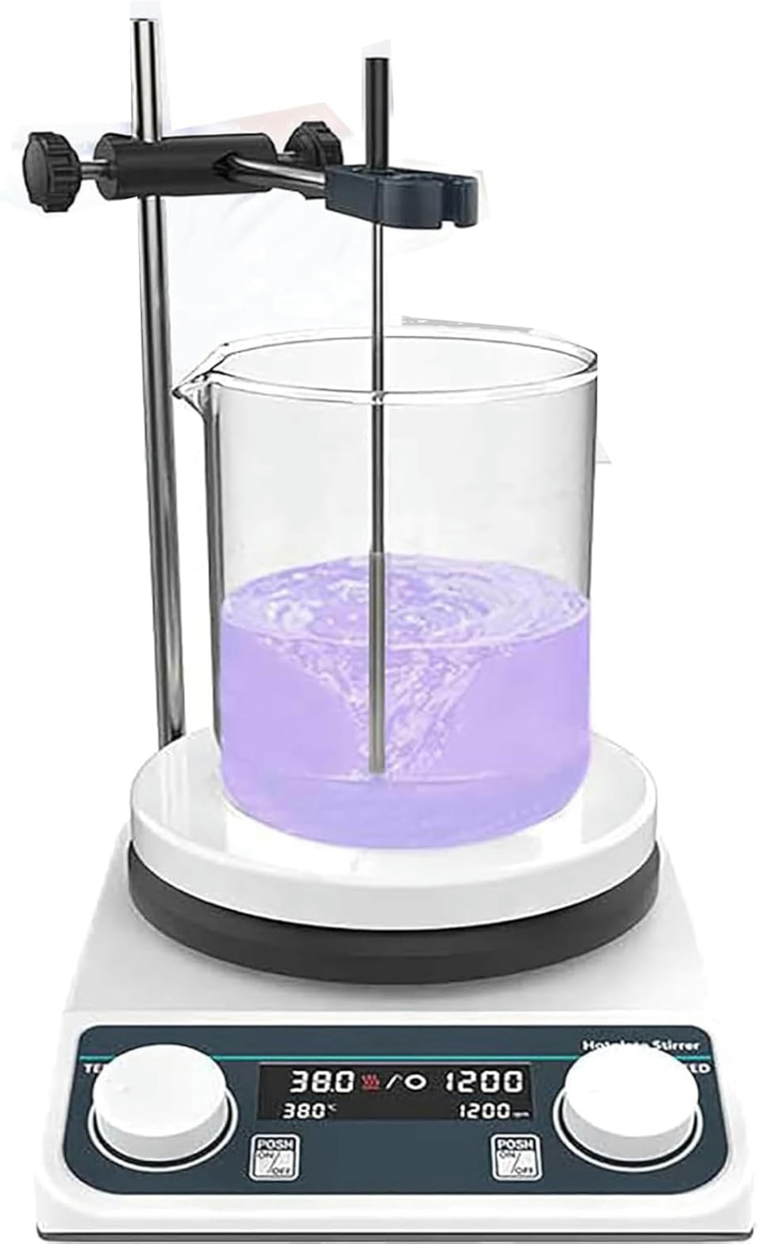 Agitador magnético de calefacción, agitador electromagnético de pantalla digital para uso en laboratorio, agitador eléctrico de temperatura constante para experimentos científicos y laboratorios