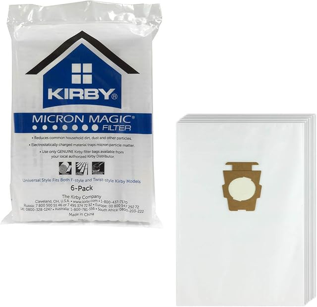 Kirby Sentria 1 & 2 Vacuum Cleaner Genuine HEPA Dust Bags (Pack of 6)
