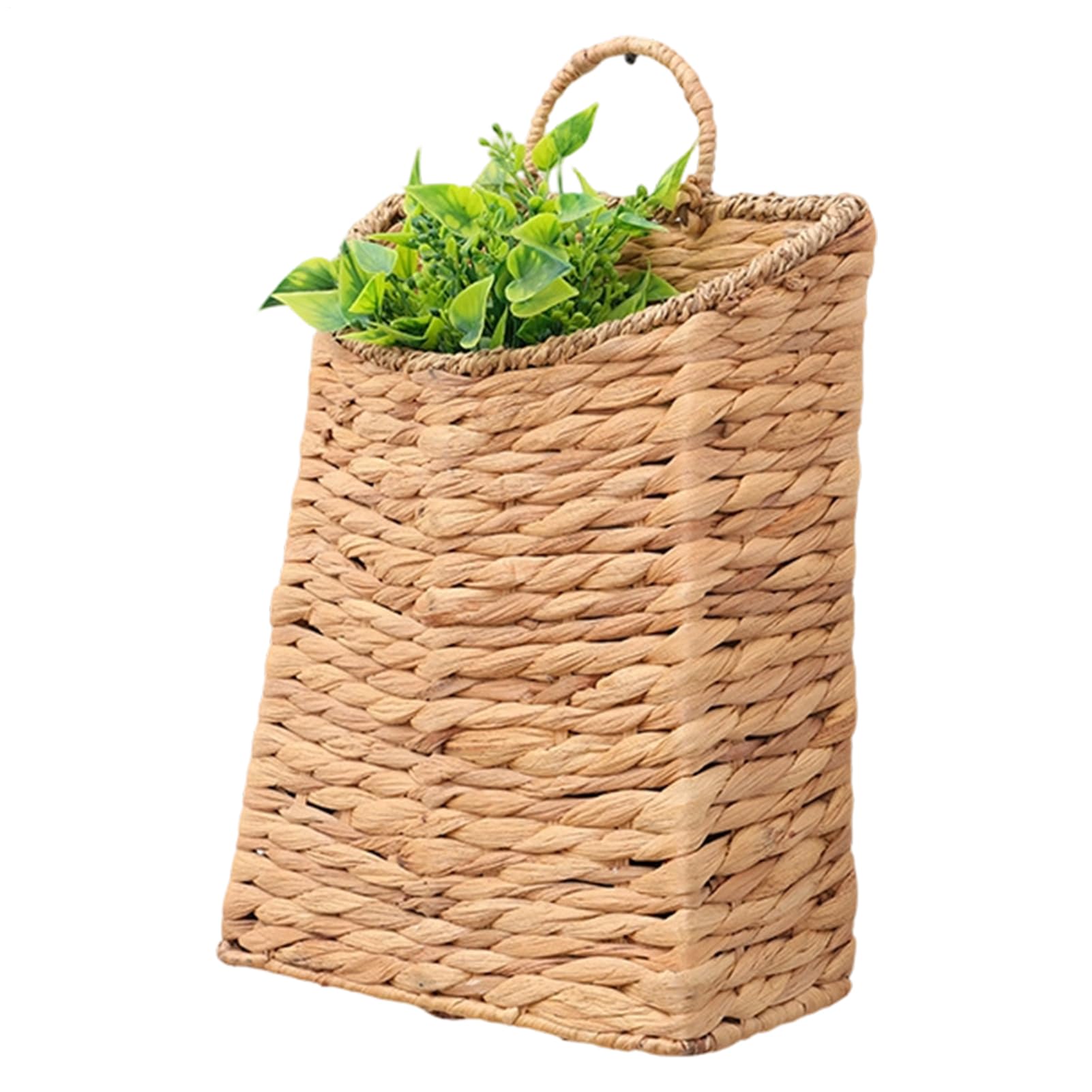 Cesta de pared para plantas hecha de rattán tejido colgante ideal para ahorrar espacio