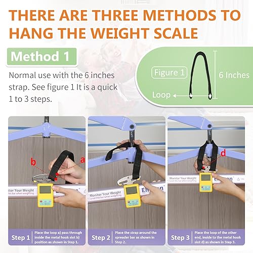 Miniatura 7 de Báscula de peso para pacientes para levantar, escala de elevación universal para ancianos, postrada en cama, adecuada para el hogar u hospital, SWL