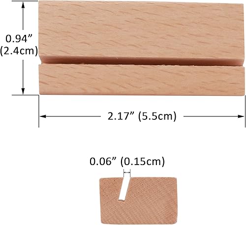 Miniatura 2 de WILLOWDALE 12 soportes para tarjetas de mesa de nogal para mesa, soportes acrílicos de números de mesa para recepción de boda, soportes de números