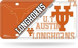 Rico Industries NCAA Texas Longhorns Metal License Plate Tag 6 x 11.5-"