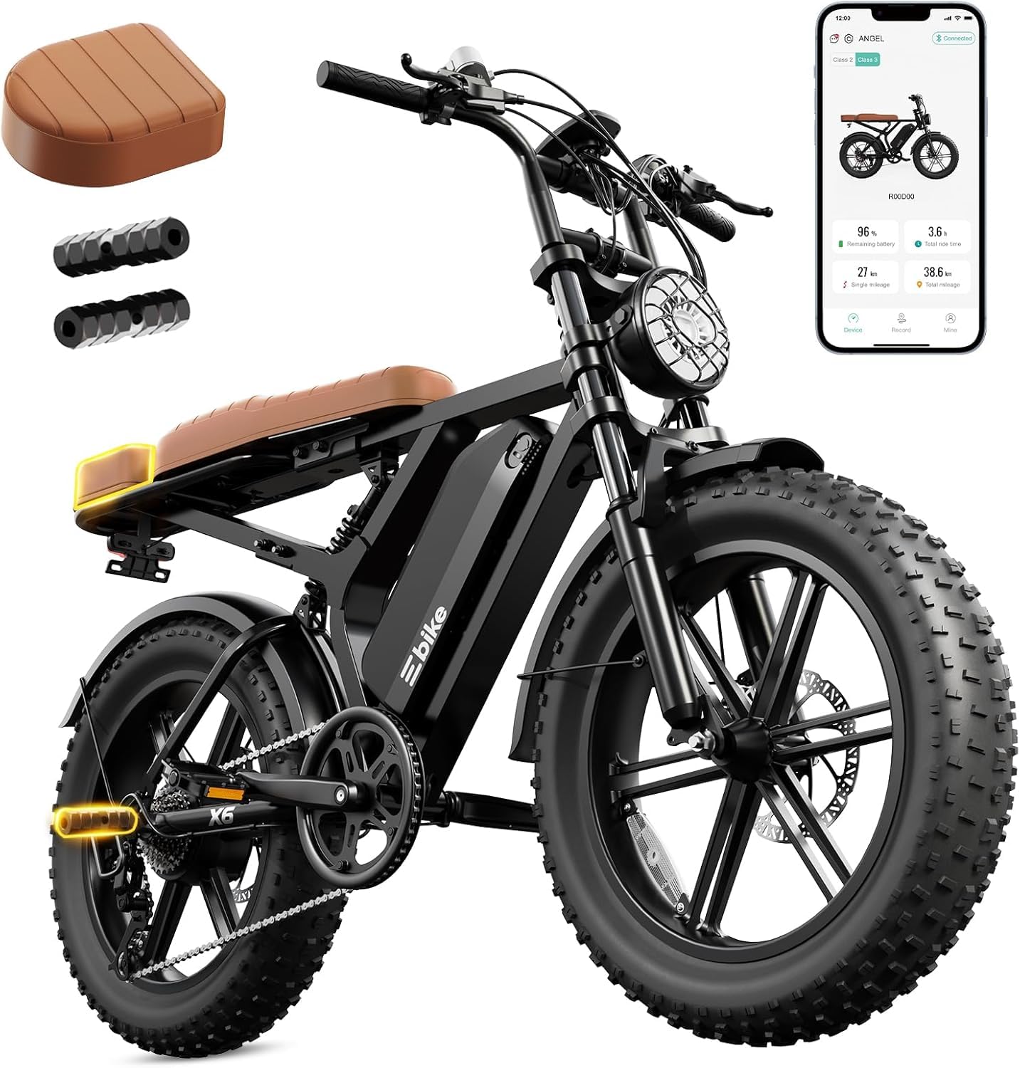 TST Electric Bike for Adults, 48V 15 Ah Battery, 2000W Peak Motor, 28MPH