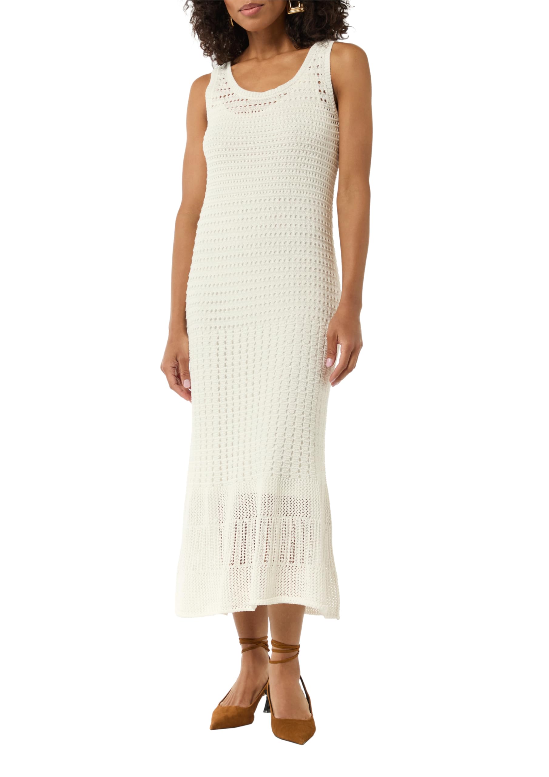 comma Women's Dress, White-0120, 18
