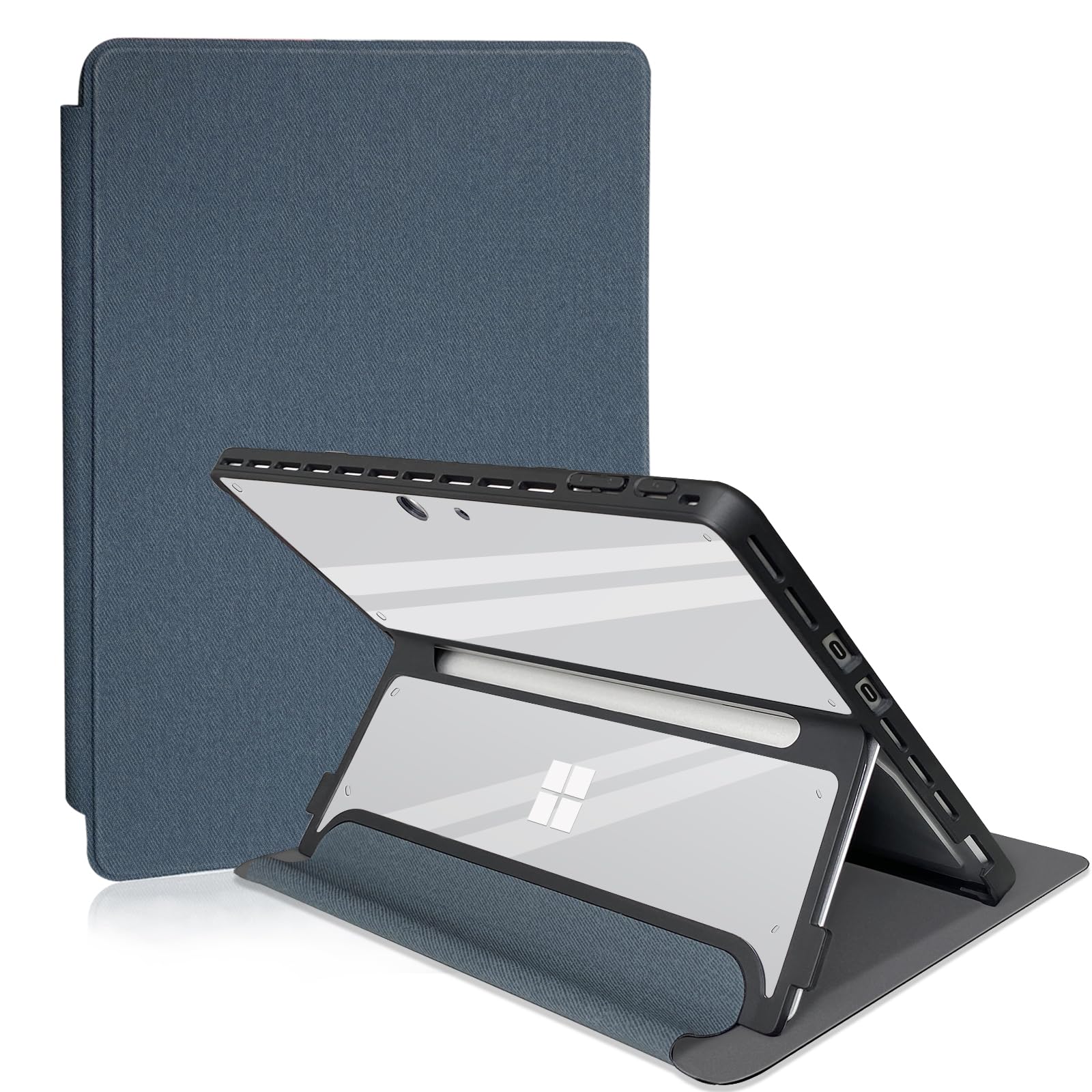 Transparent Back Cover Case Designed for Microsoft Surface Pro 9, Providing Protection Against Shocks and Featuring a Durable Leather Folio Design, Works with Type Cover Keyboard and Kickstand, Black (B0CLZBDRP5) Amazon Price History, Amazon Price Tracker