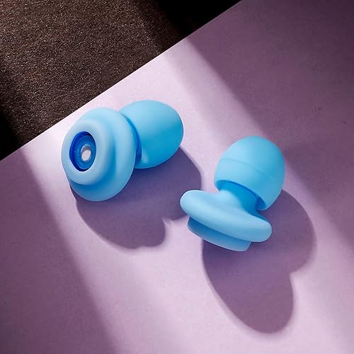 Miniatura 7 de Tapones de silicona para los oídos con cancelación de ruido para dormir, orejeras reutilizables de alto decibelio, para dormir de lado, protección