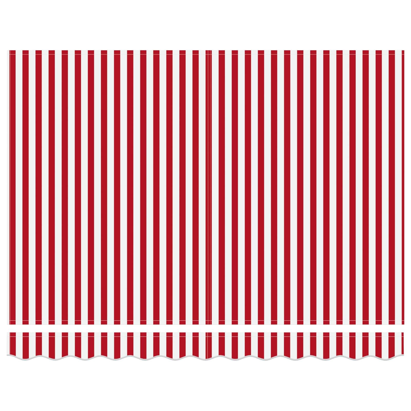 Tenda da Sole Elettrica, Poliestere, Rosso Bianco Antracite, 3 x 2.5 m