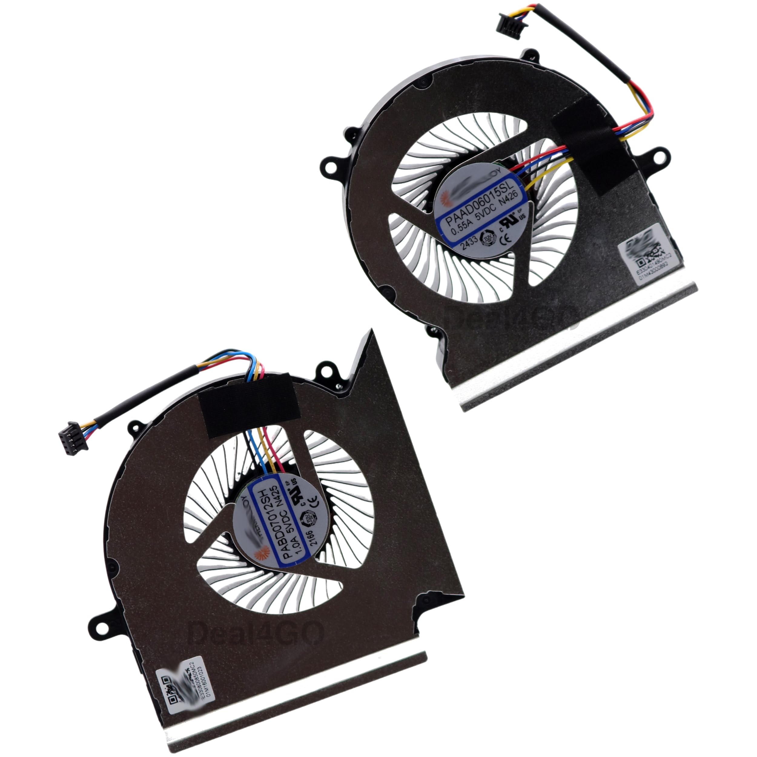 Deal4GO Ventilador de refrigeración gráfica CPU y GPU de repuesto para MSI GL65 Leopard 10SFK-062 GE65 GP65 WE65 MS-16U5 MS-16U7 MS-16U8