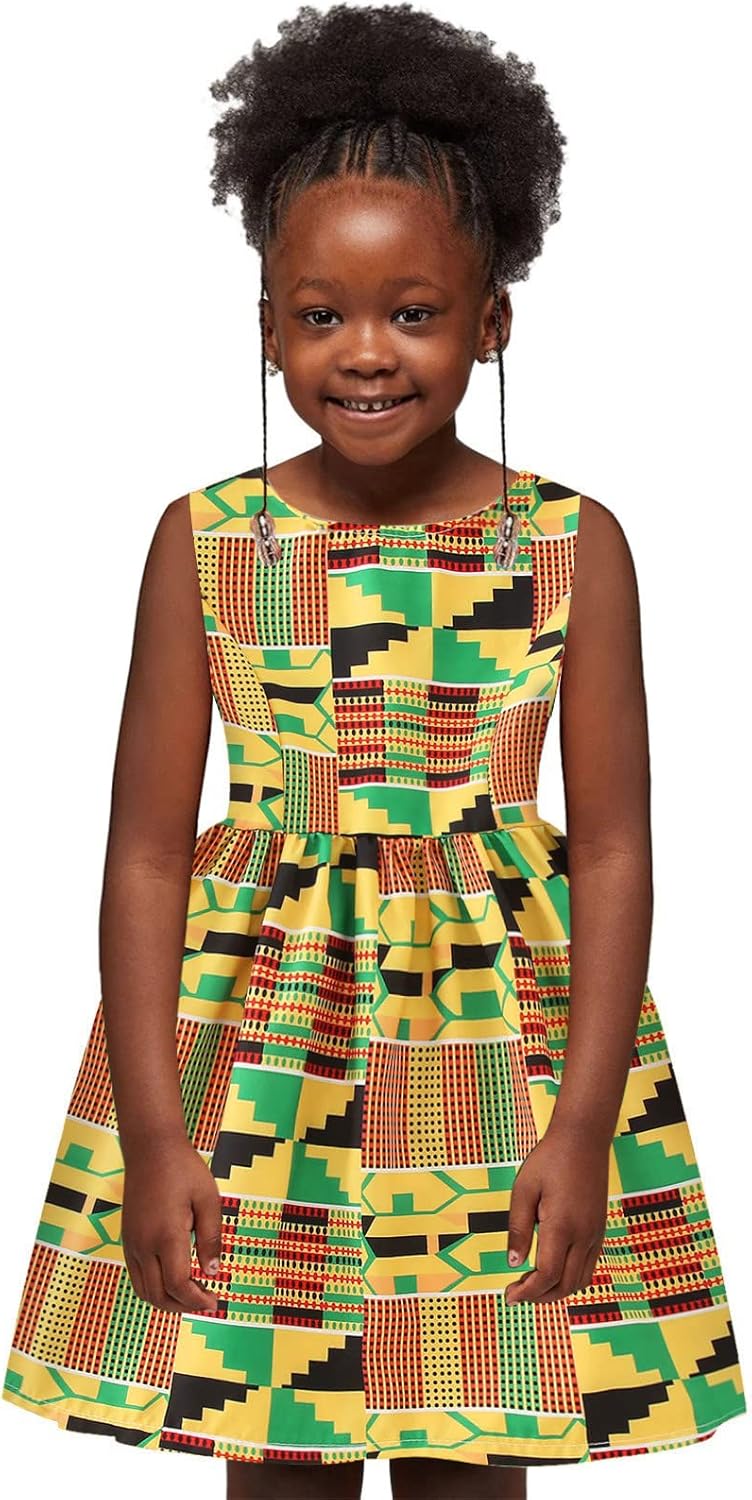 2023 Summer Toddler Little Girls Dashiki African Dresses