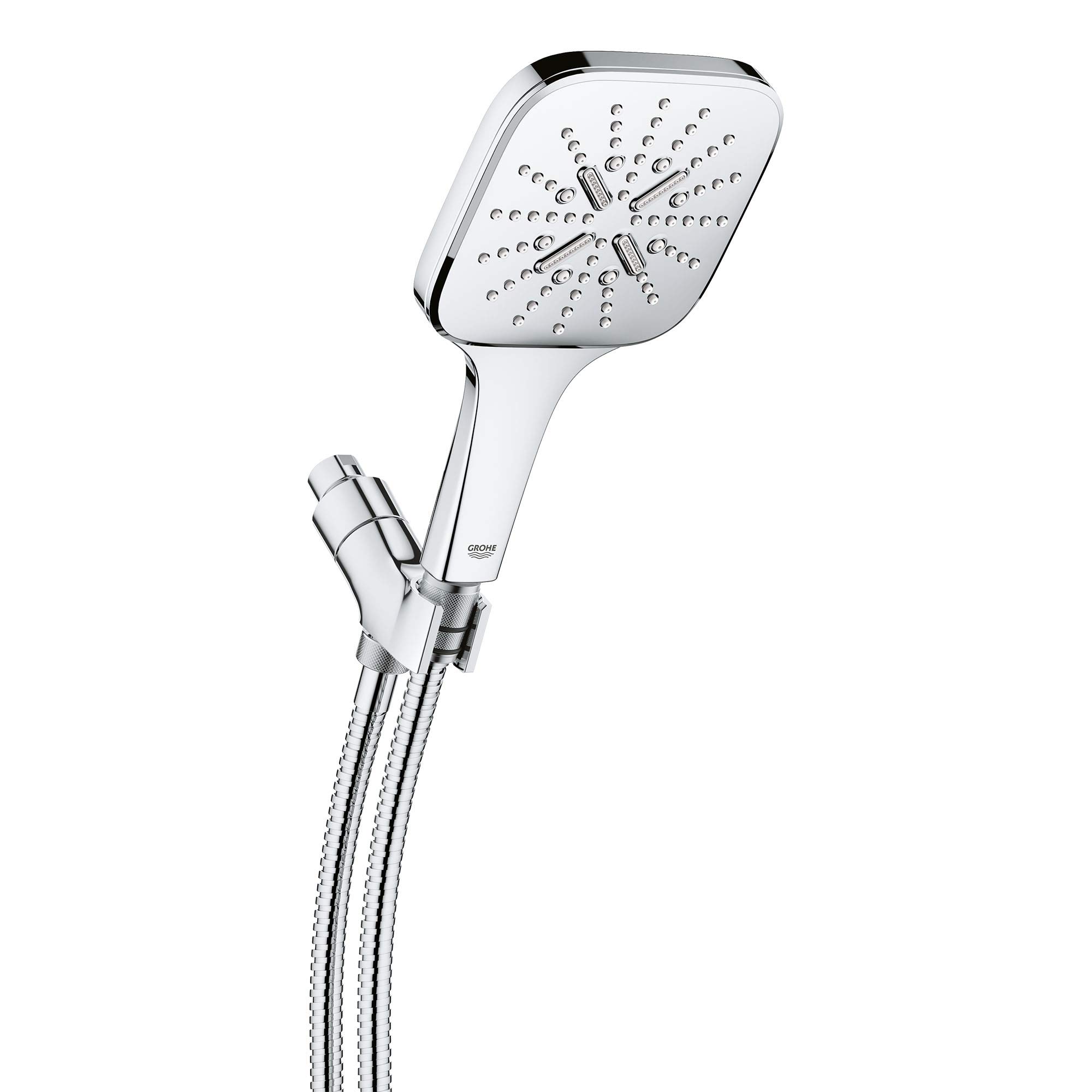 GROHE 26605000 Rainshower SmartActive - Ducha de mano con 3 pulverizadores, 1.75 gpm, cromo Starlight