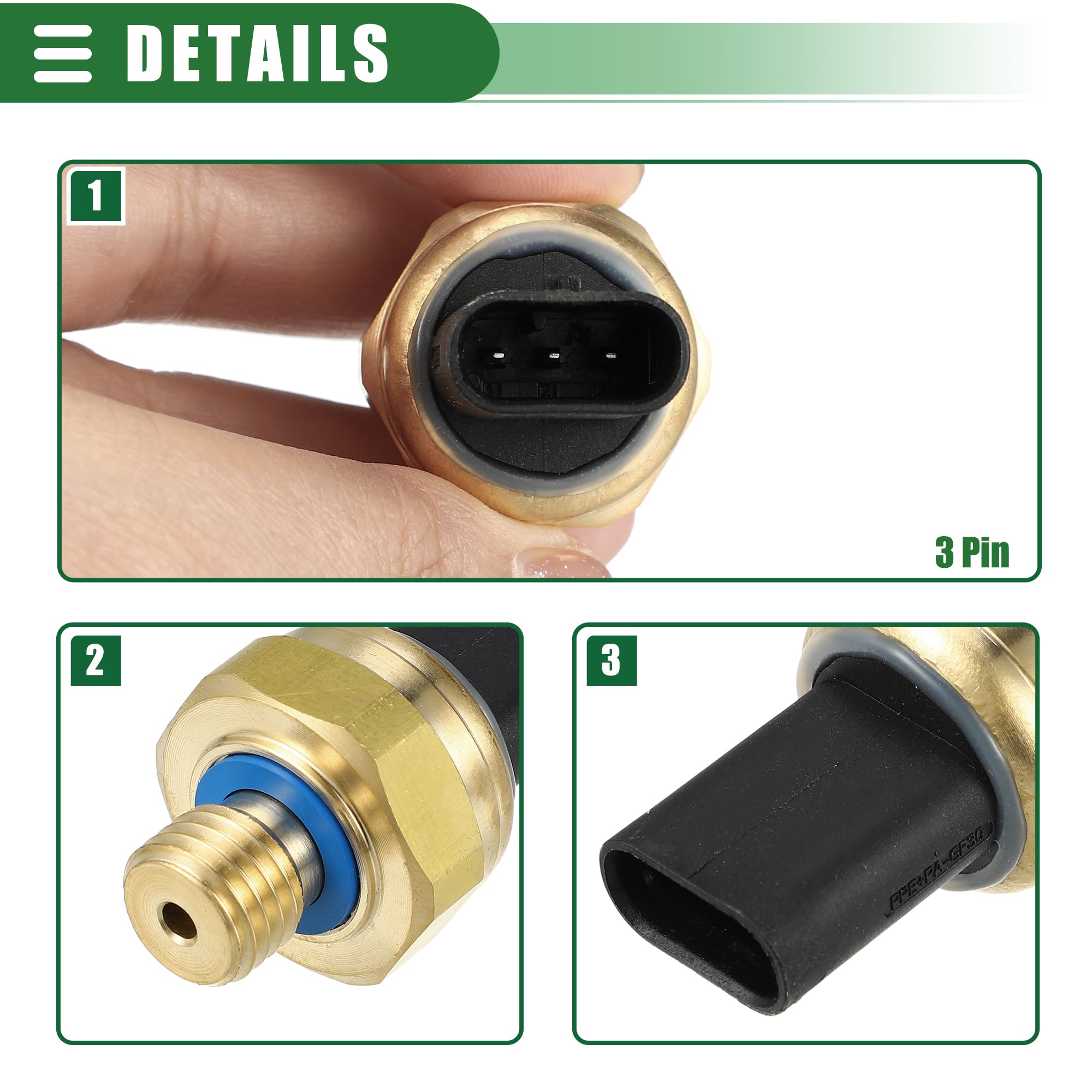 A ABSOPRO Motore Olio Pressione Sensore, per BMW, Metallo, No.7592532, Oro Tono