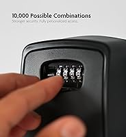 Vista 3 de Iron Lock® - Caja de bloqueo de llave XXL para llaves, combinación de 4 dígitos con código reajustable con interruptor A B, caja de seguridad extra