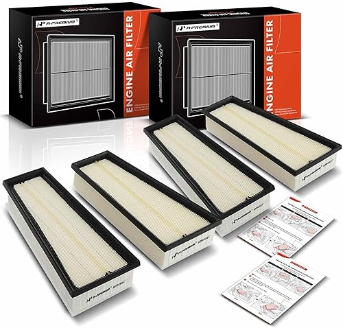 A-Premium 4 filtros de aire para motor izquierdo y derecho compatible con Mercedes-Benz E63 AMG S 2018-2021 2023, GLE63 AMG SGLS63 AMG 2021-2023,