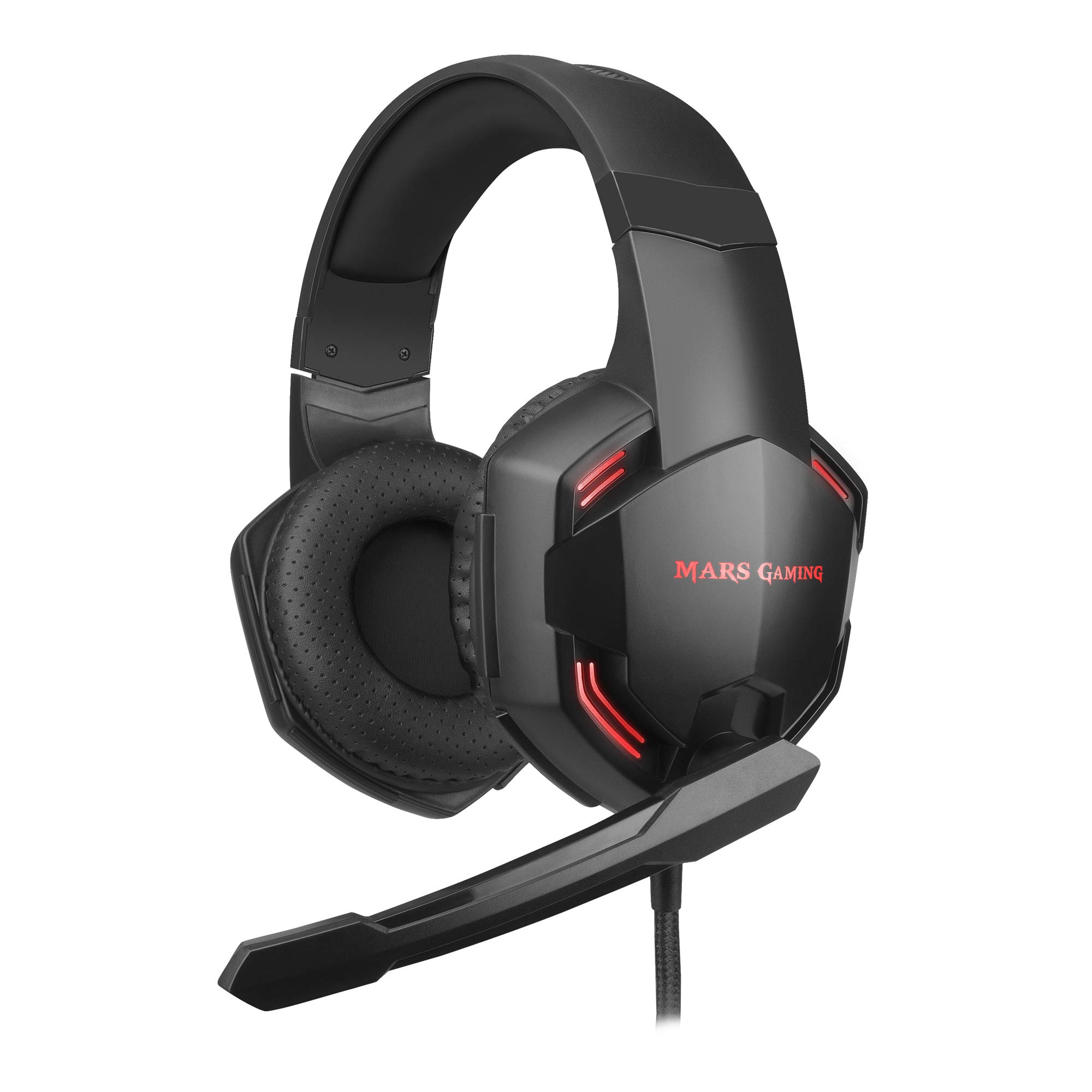 Mars Gaming MH124, Auriculares Gaming FRGB Rainbow, Diseño Ergonómico, Micrófono Flexible, Control de Volumen, Windows, Linux, Mac, PS4, PS5, Xbox One, Xbox Series X|S, Switch, Switch 2, Blanco — view 15