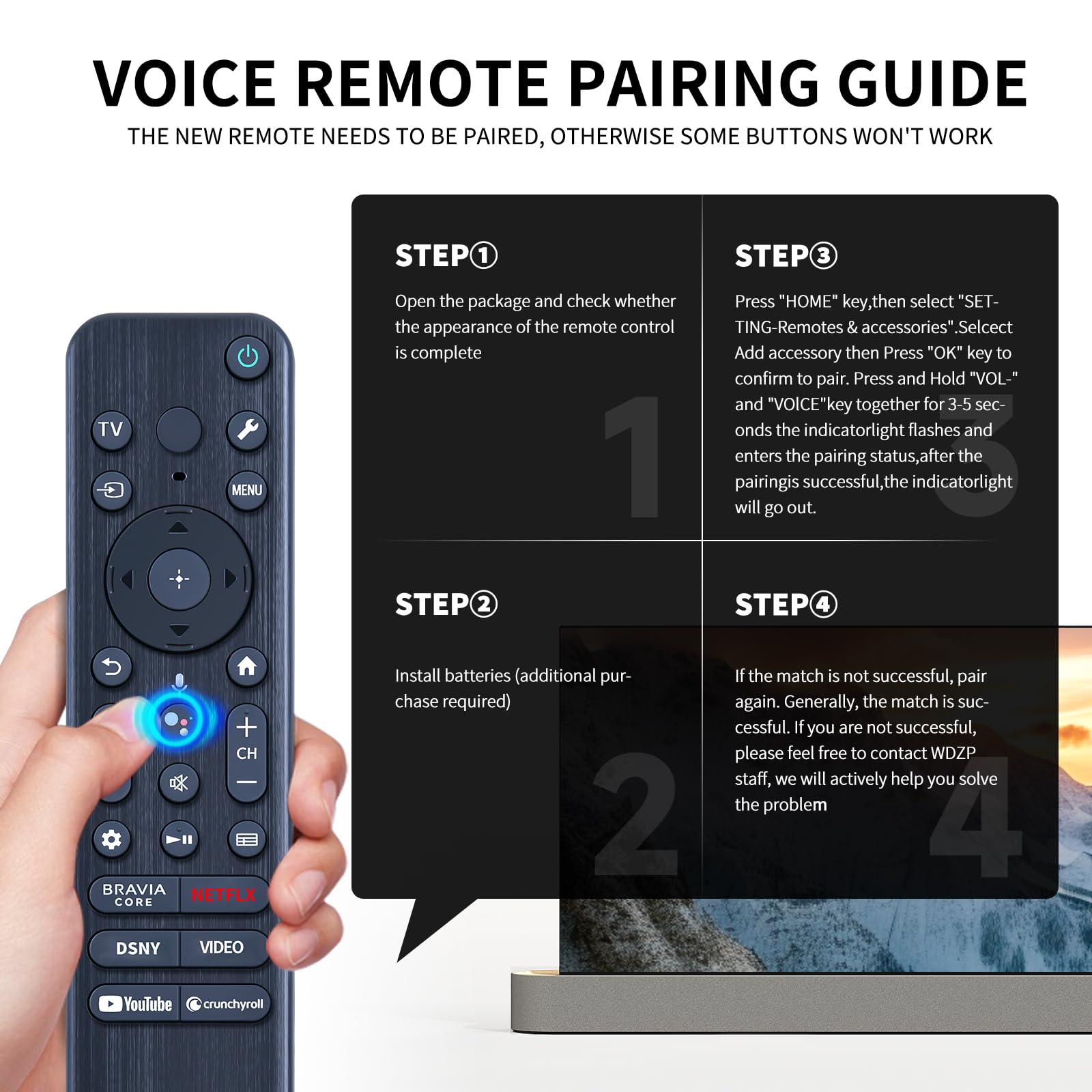 RMF-TX810U Telecomando per TV vocale Sony 2023 4K Bravia Smart TV, compatibile con XR-83A80L XR-85X90L XR-85X93L XR-85X95L XR-98X90L XR55A80CL