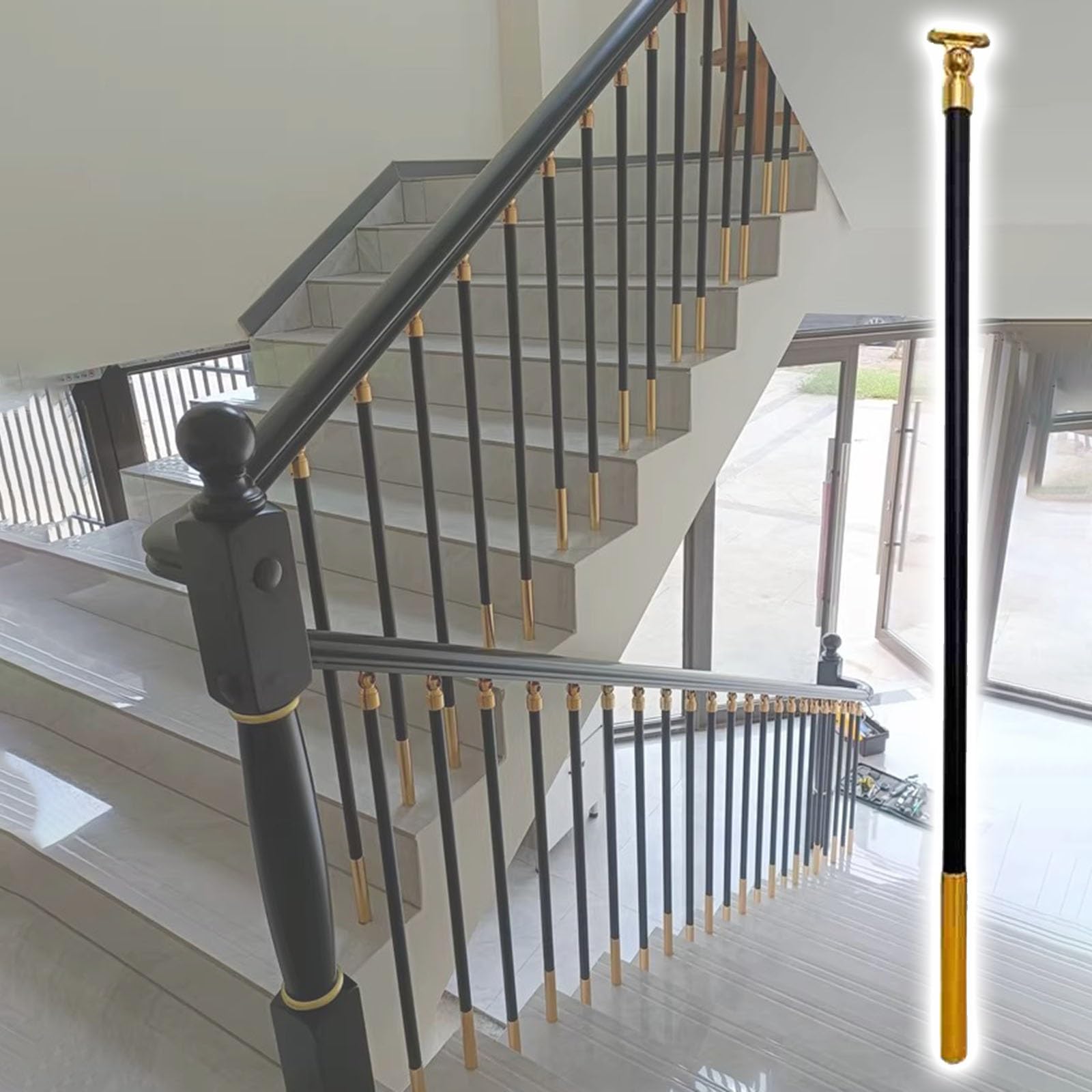 Main courante d'escalier réglable pour sécuriser le grenier ou le couloir