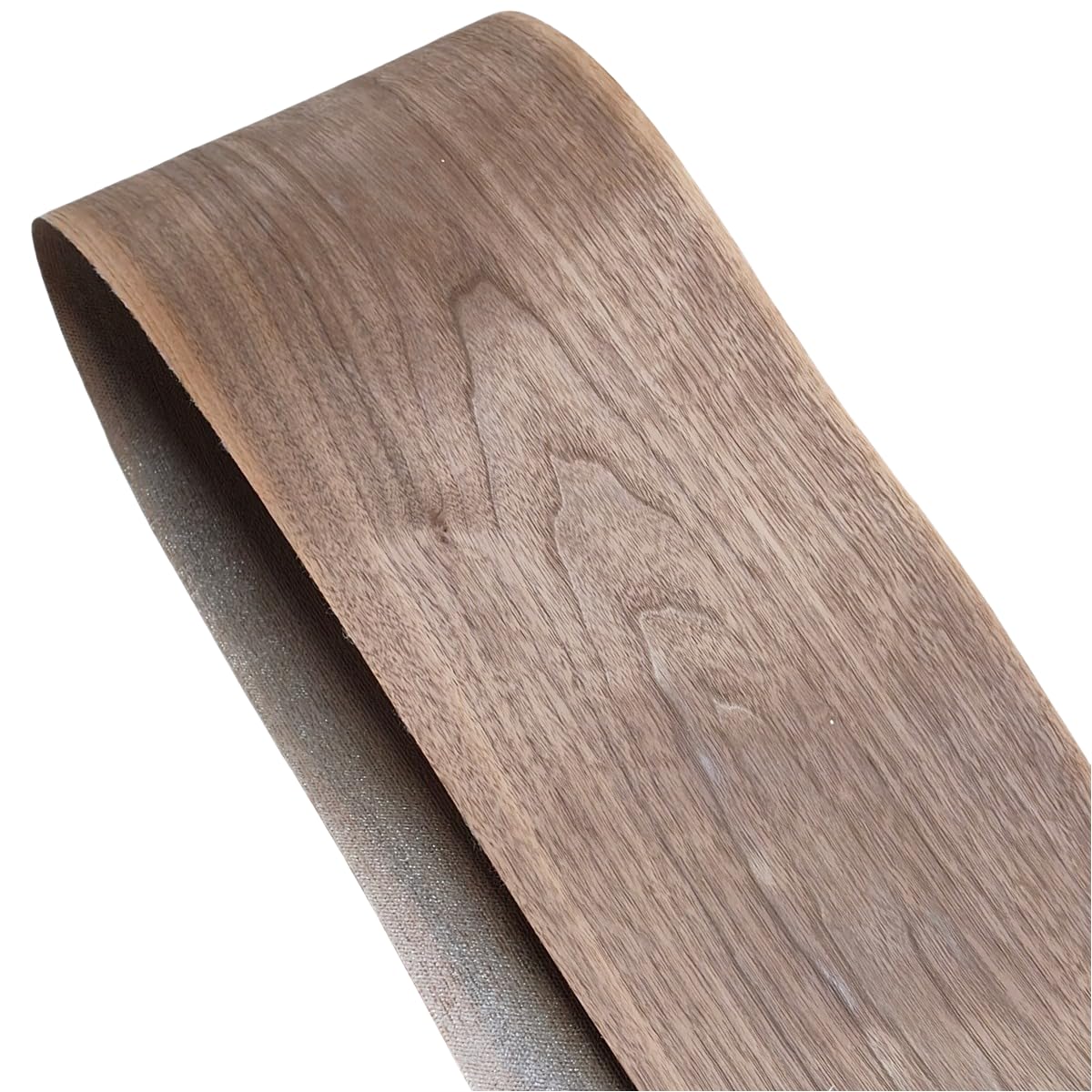 Black Walnut Wood Veneer Sheet,Flat Cut,8.5''x 98'',Iron On Stick Veneer Roll Without Paper,Pre-glued Hot Melt Self Adhesive Walnut Tape for Cabinet Furniture Plywood Laminate Speaker Renovation