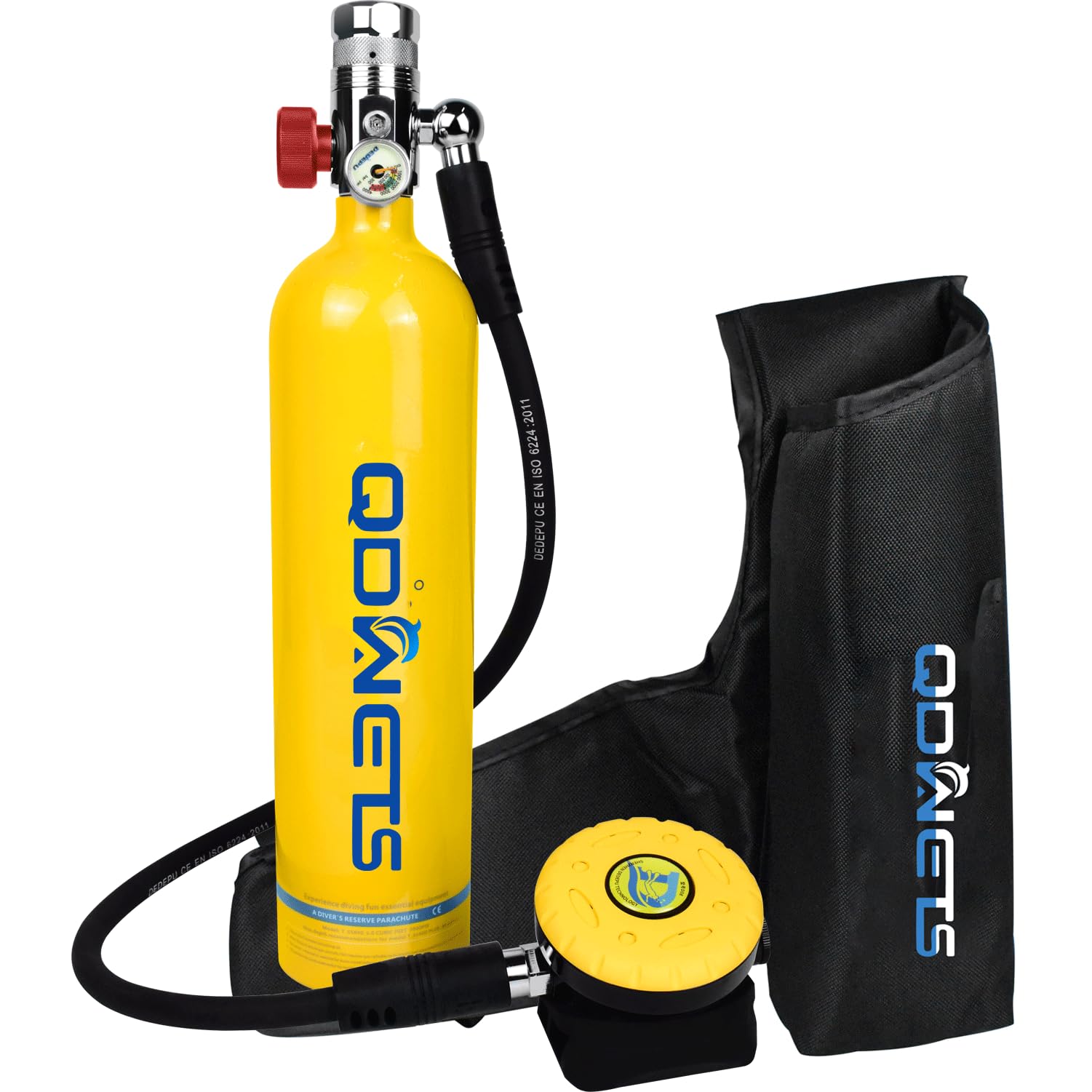 Scuba Diving Tank Mini Portable Lung Tank Kit with Dot Marked Oxygen Cylinder Set with Combo Valve Portable Diving Gear for Underwater Diving Equipment Reusable Pony Bottle