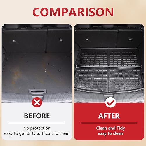 Miniatura 8 de Xipoo Tapete de respaldo compatible con Nissan Rogue 2021-2023, tapete de carga de material TPE, repuesto para accesorios Nissan Rogue 2021-2023