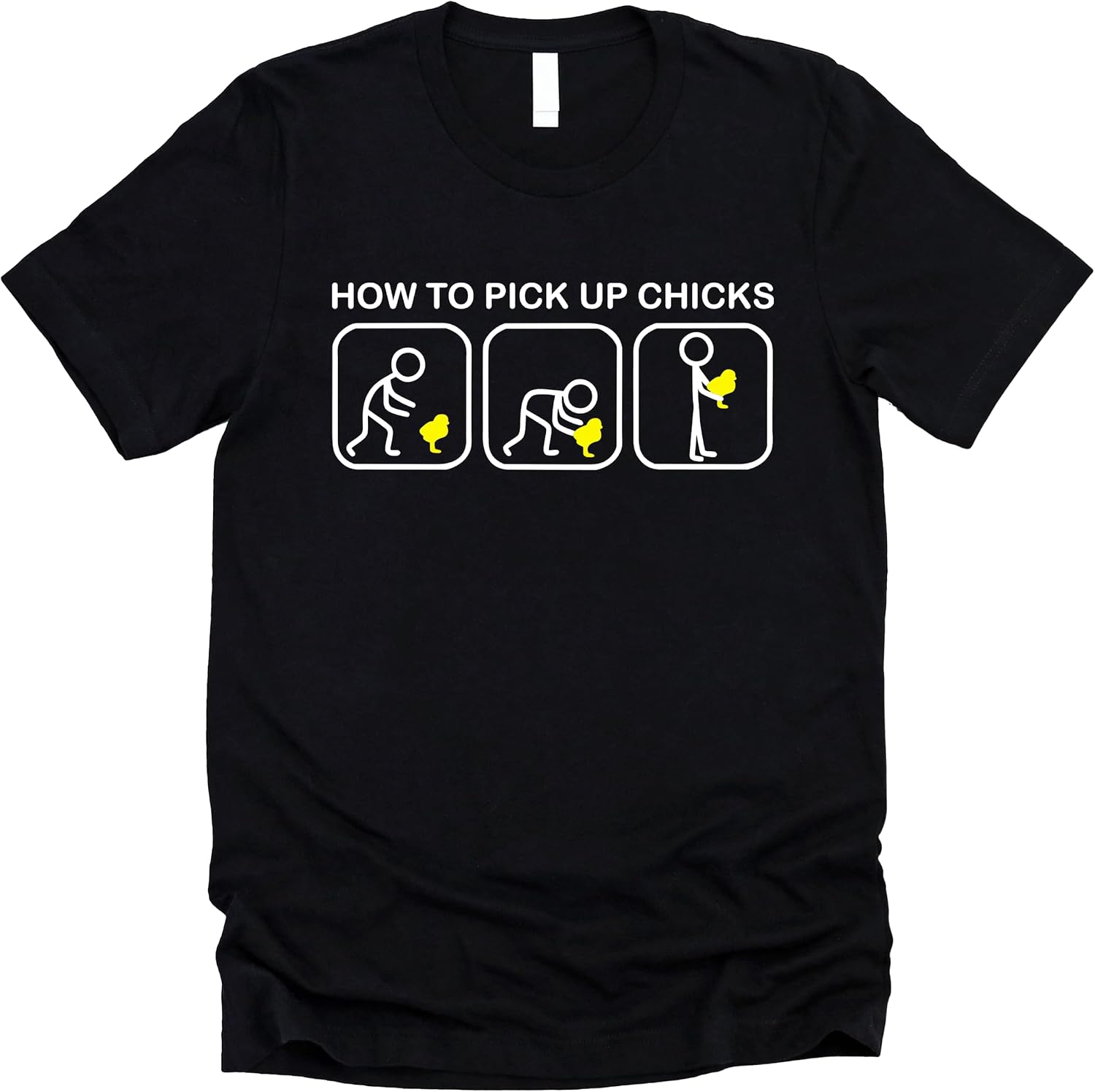 How to Pick Up Chicks Funny Meme Shirt for Men Humorous Joke Tee for Guys