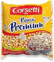 Pipoca Premium Corsetti 400G, Milho Para Pipoca Em Grãos, Amarelo, Deliciosamente Versátil E Rica Em Fibras, Culinária Saudável E Nutritiva, Ingredientes Naturais Selecionados, Receita Familiar Desde 1878