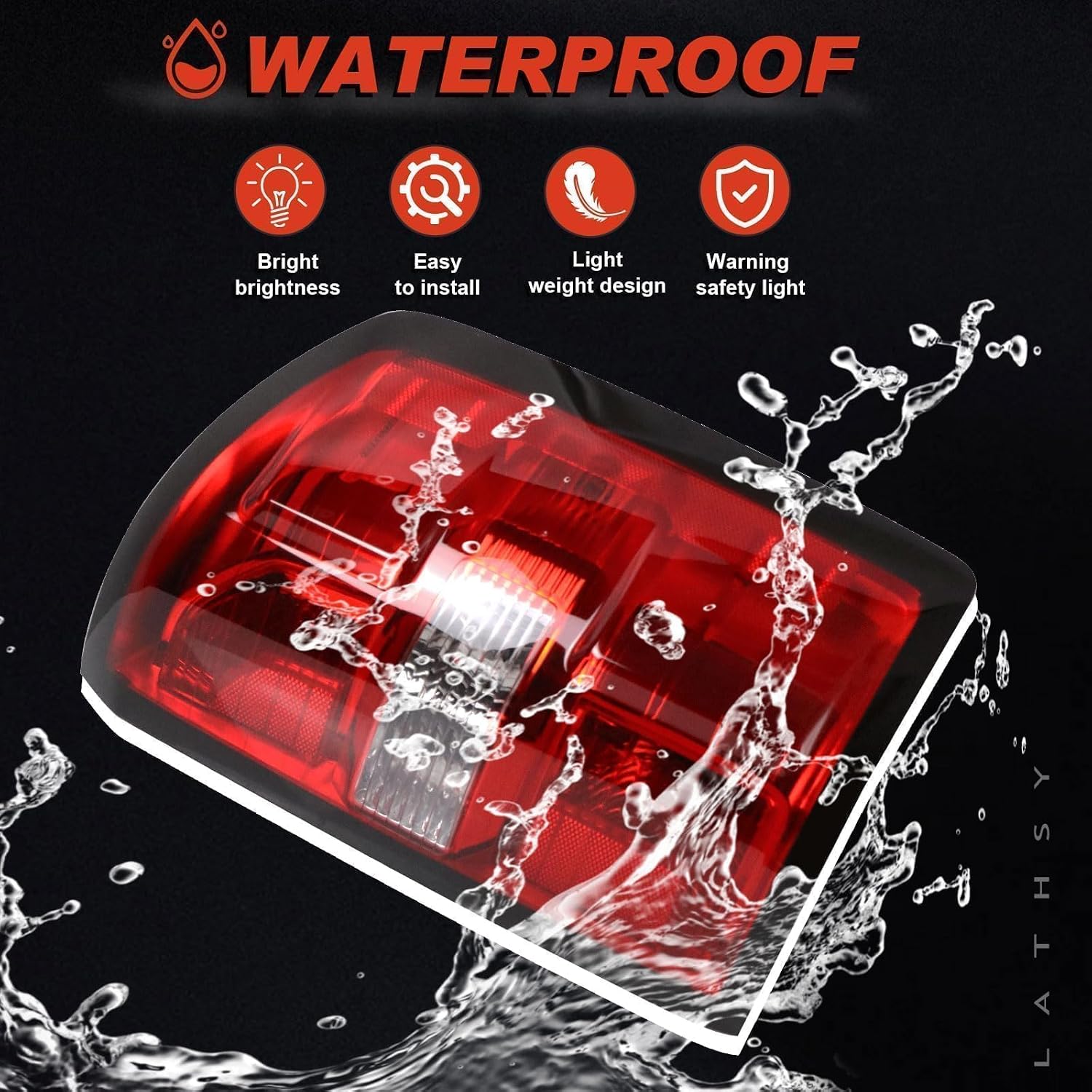 Tail Light Compatible With 2016-2019 GMC Sierra 1500 2500HD Passenger Side