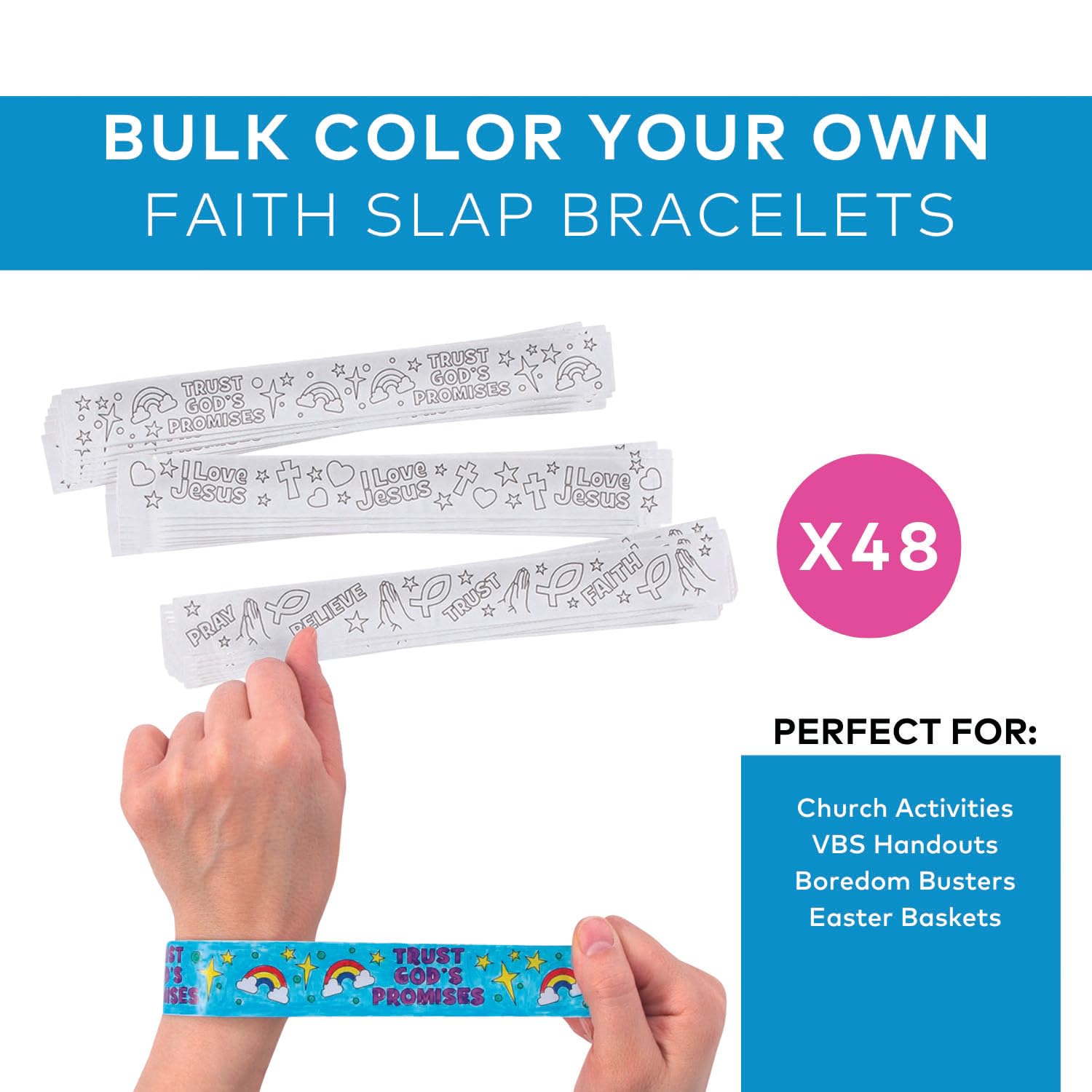 NUOBESTY Lot de 100 bracelets slap blancs à faire soi-même - Bracelets slap vierges à peindre pour projets d'artisanat scolaire et fêtes d'anniversaire