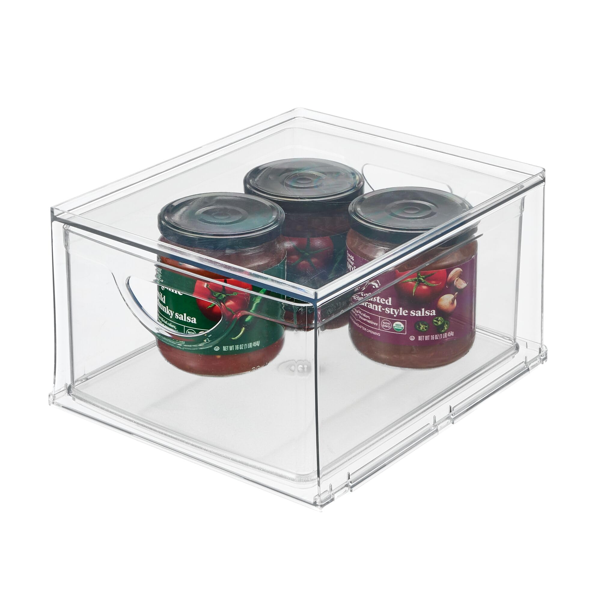 iDesign Stackable Storage Drawer for Fridge, Pantry, or Under Sinks, Clear, Made in USA