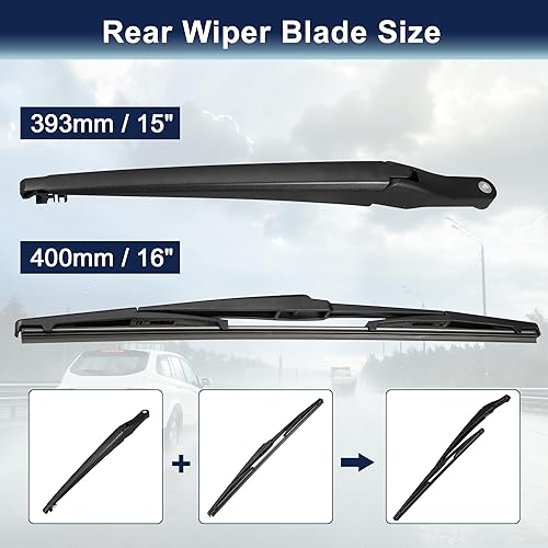 Miniatura 2 de X AUTOHAUX Juego de brazos de limpiaparabrisas trasero para Toyota Sienna 2011-2022 para Lexus LM 2020-2023