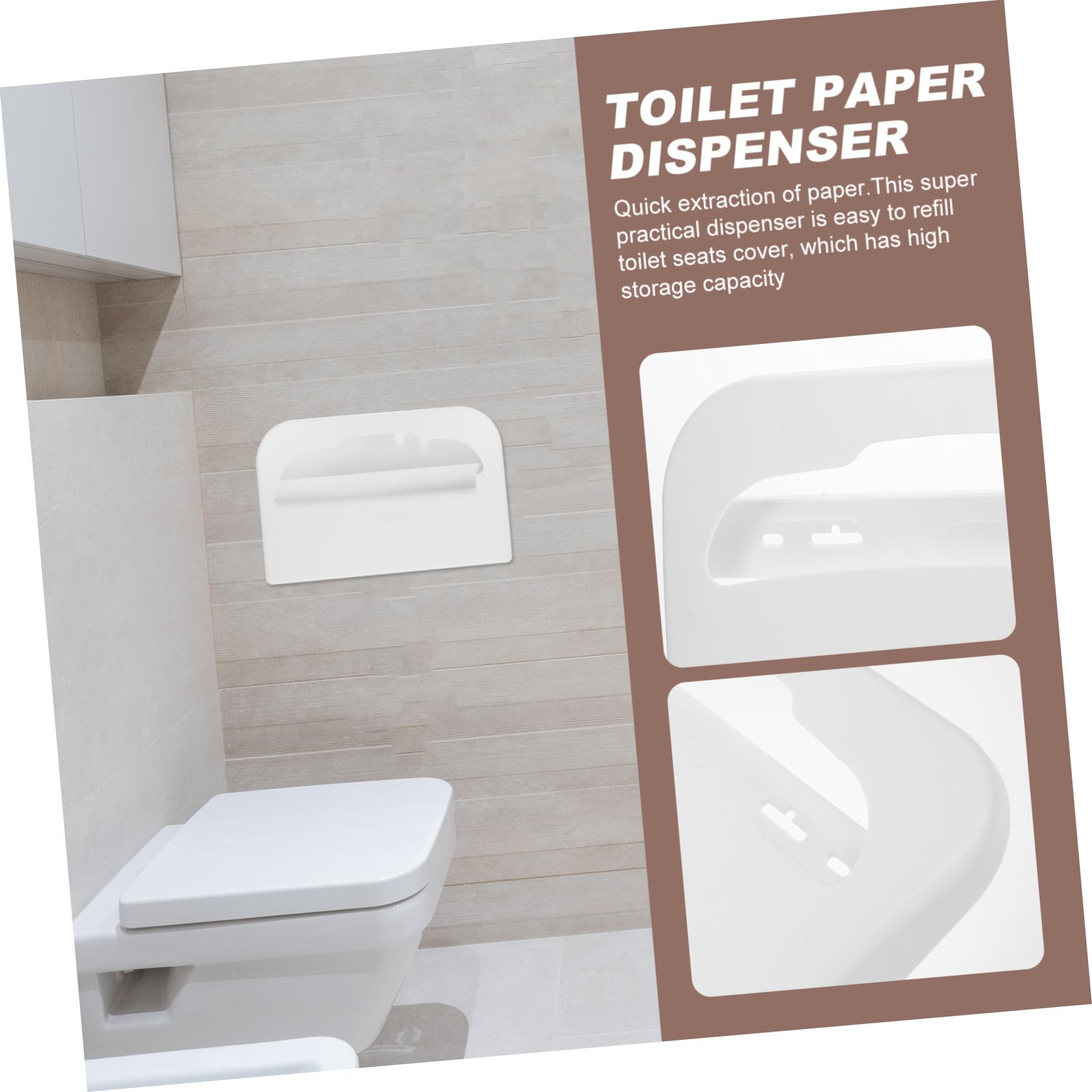 Gatuida Distributore di Carta Igienica Scatola Copriwater Comoda Scatola per Copriwater Pubblici per Sedili Wc Domestici Forniture per Bagno