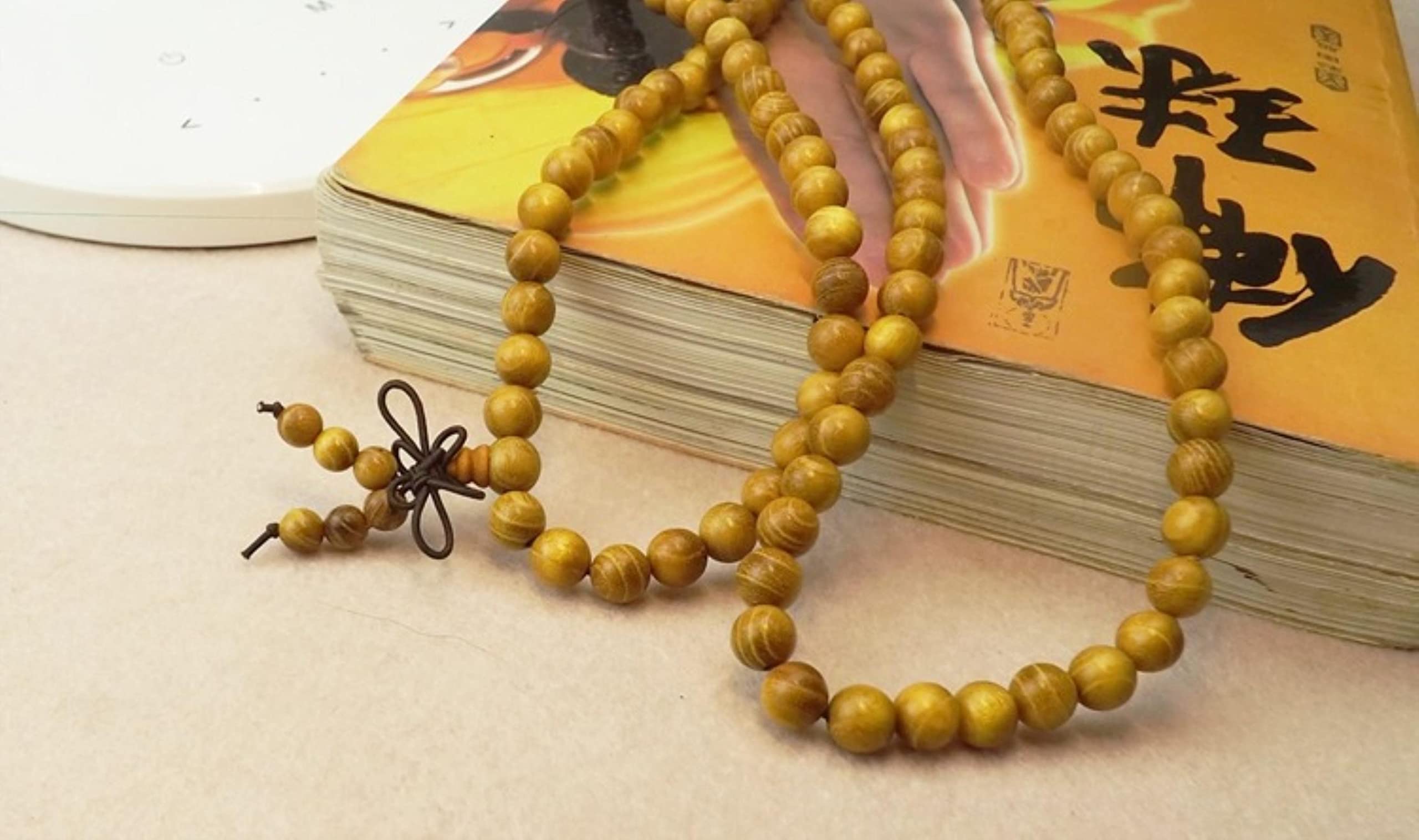 Stück Buddhismus Vintage Natur verblasst nicht Gold Ebenholz Perlen elastisches Armband Modeschmuck für Männer-Perlen 8 mm