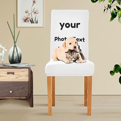 Miniatura 5 de Juego de 4 fundas para sillas de comedor personalizadas, extraíbles y lavables, para comedor, decoración del hogar