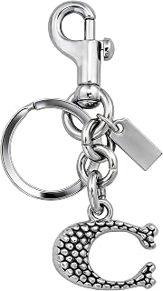 C Initial Bag Charm for Handbags, Purse Charm with Keychain for Tote, Wallet, Keys and Jeans