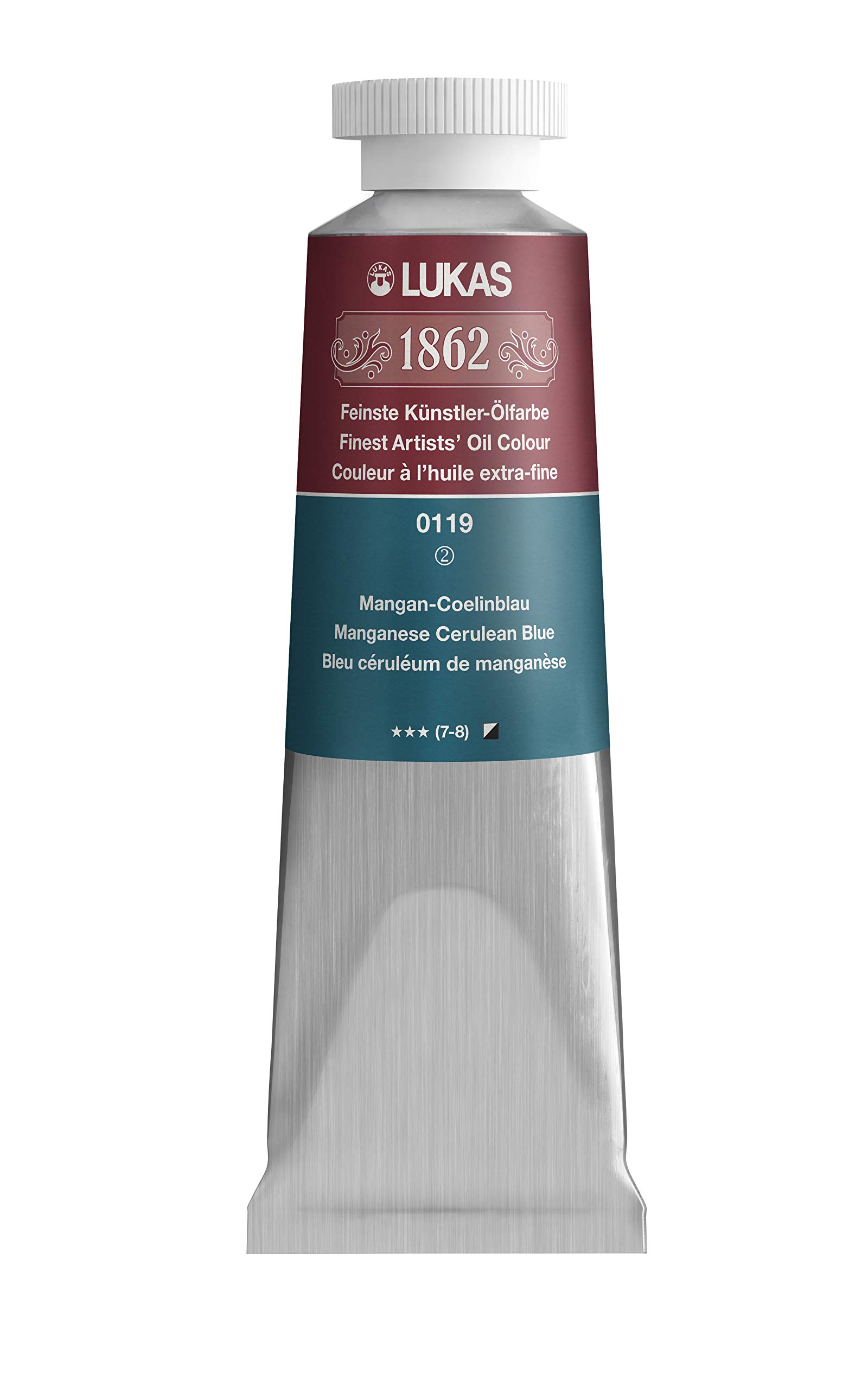LUKAS 1862 Artists' Oil Paint Master Quality German Engineered Oil-Based Art Paints - 37ml Single Tubes - [Manganese Cerulean Blue]
