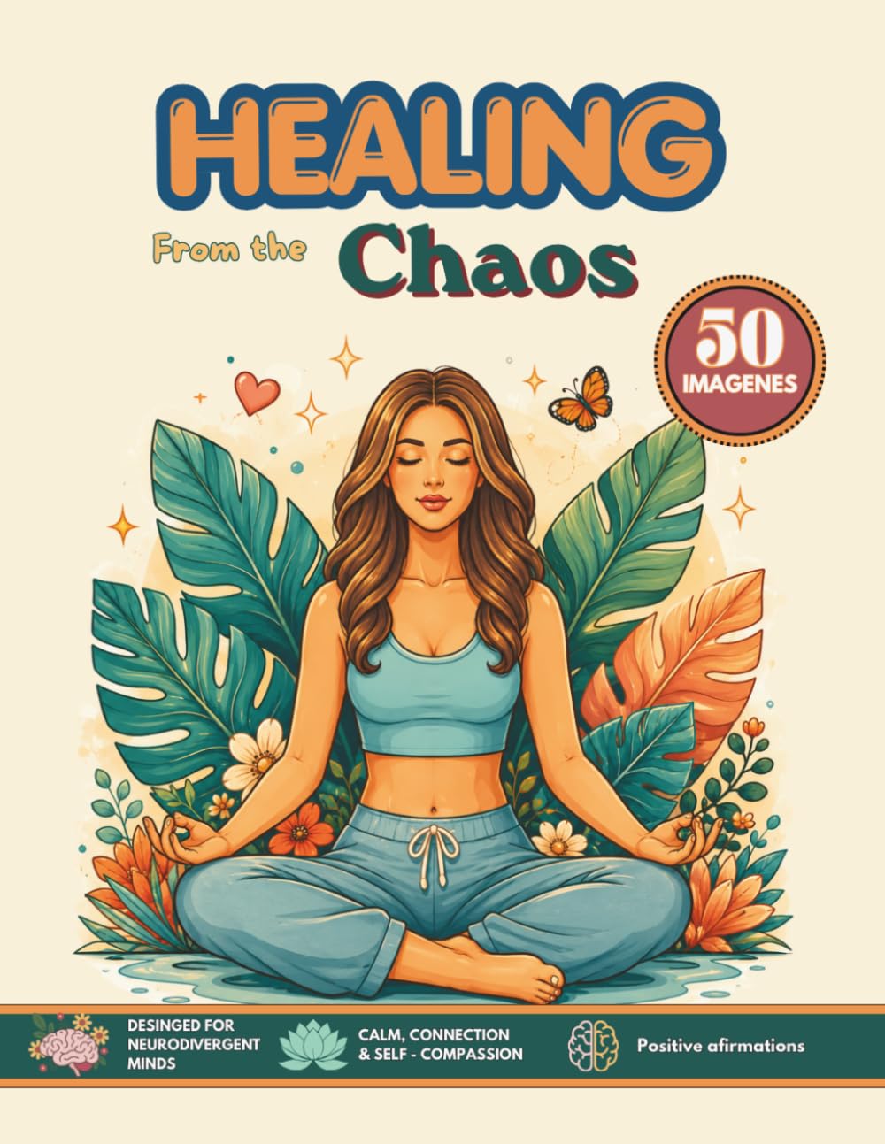 Healing from the Chaos: An Adult ADHD & Neurodivergent Coloring Book for Anxiety Relief, Emotional Regulation, Overthinking, Stress Relief, and Self-Compassion
