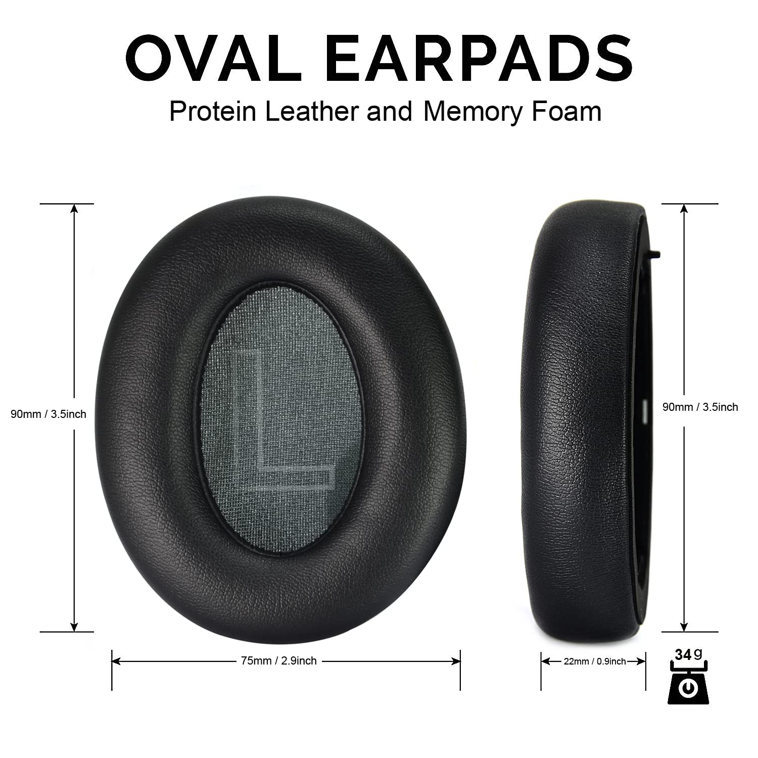 Q20 Ear Pads, Ear Cushion Compatible with Anker Soundcore Life 2 / Q20 / Q20+ / Q20 BT Headset(Not fit Life 2 NEO) - Image 3