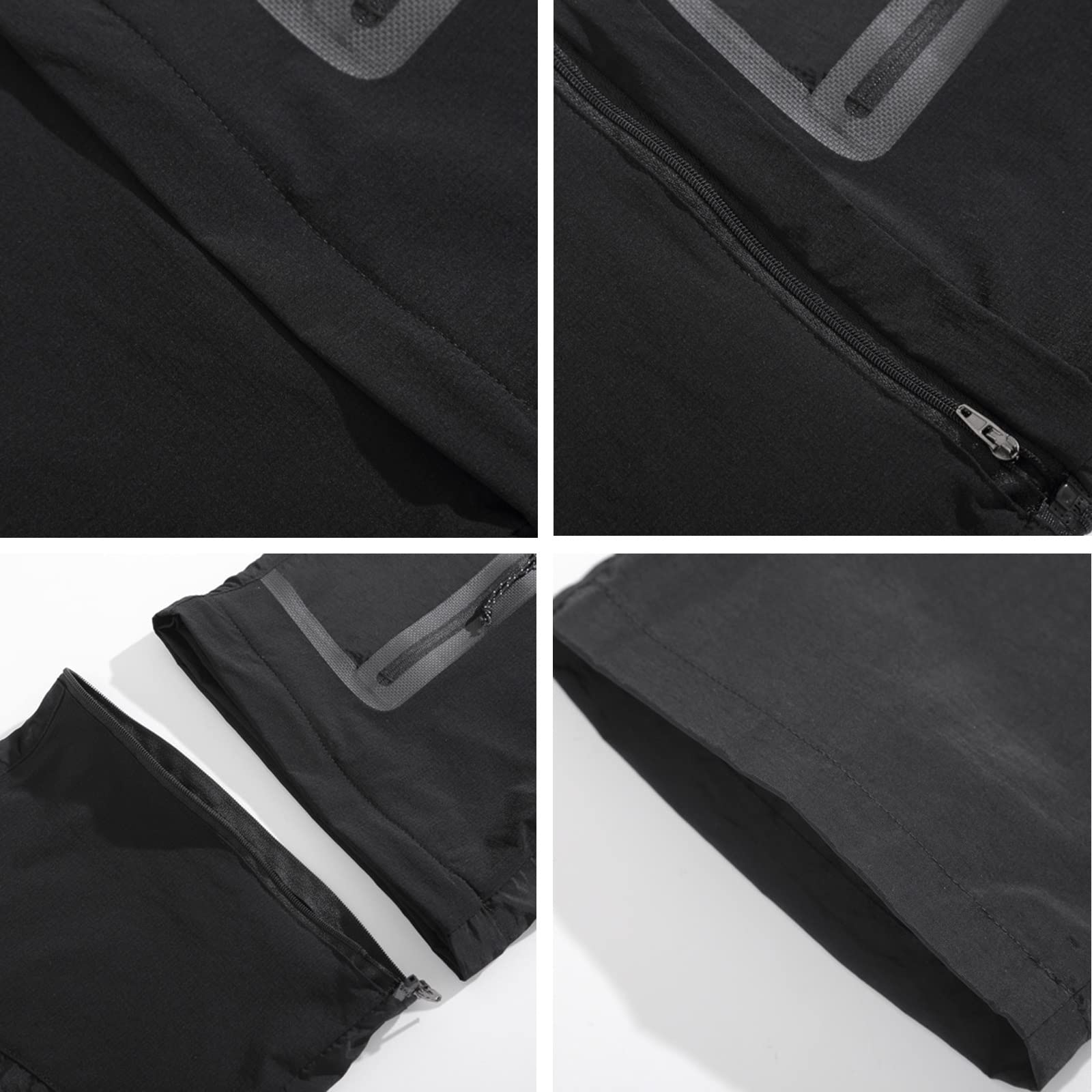 Hombre Pantalones Senderismo Trekking Impermeable Pantalones de Trabajo Montaña Secado Rápido Transpirable Aire Libre(Size:L,Color:Gris)