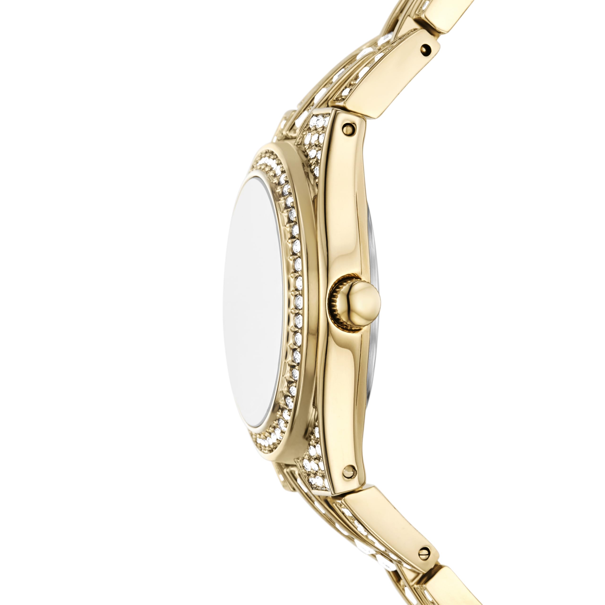 Relic Women\'s Gold Analog Quartz Fossil Queen\'s Court Diamond Round Luxury Watch Relic By Fossil Womens Queens Court Watch | Desertcart INDIA main image 2