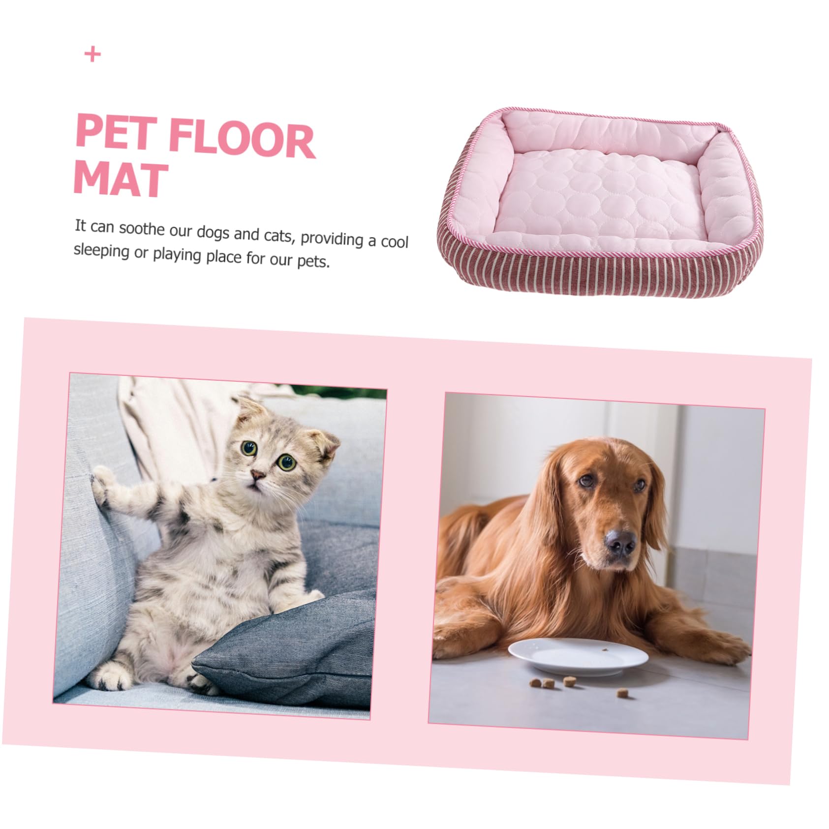 TOYANDONA Hunde Kühl Matte aus Leichtem Stoff für Sommer Atmungsaktive Kühlmatte für Haustiere Einfach zu Tragen für Hunde und Katzen Unterwegs