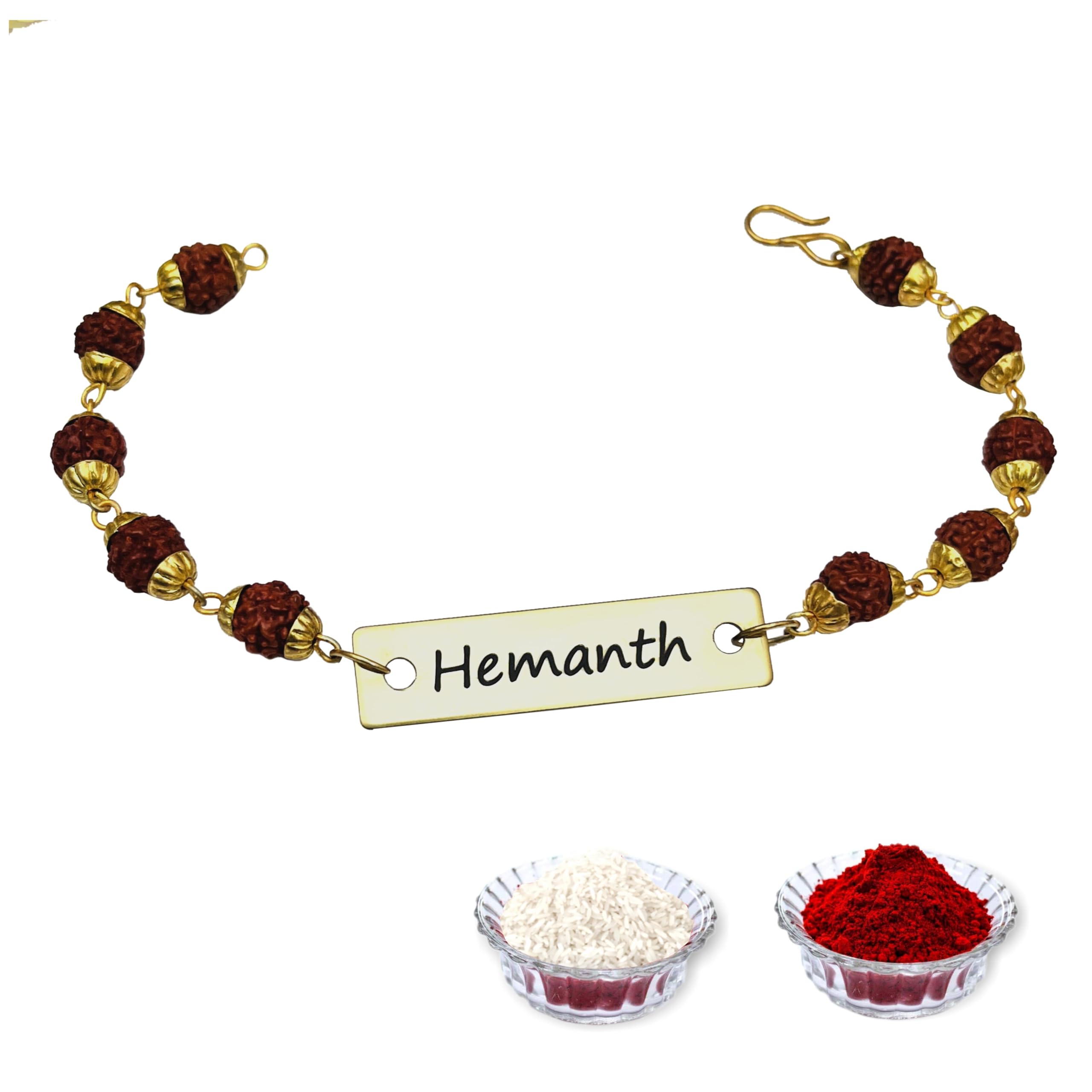 Precious Arts Metal Rudraksh Customised Name Rakhi For Unisex Adult (B0CCV84SR6) Amazon Price History, Amazon Price Tracker