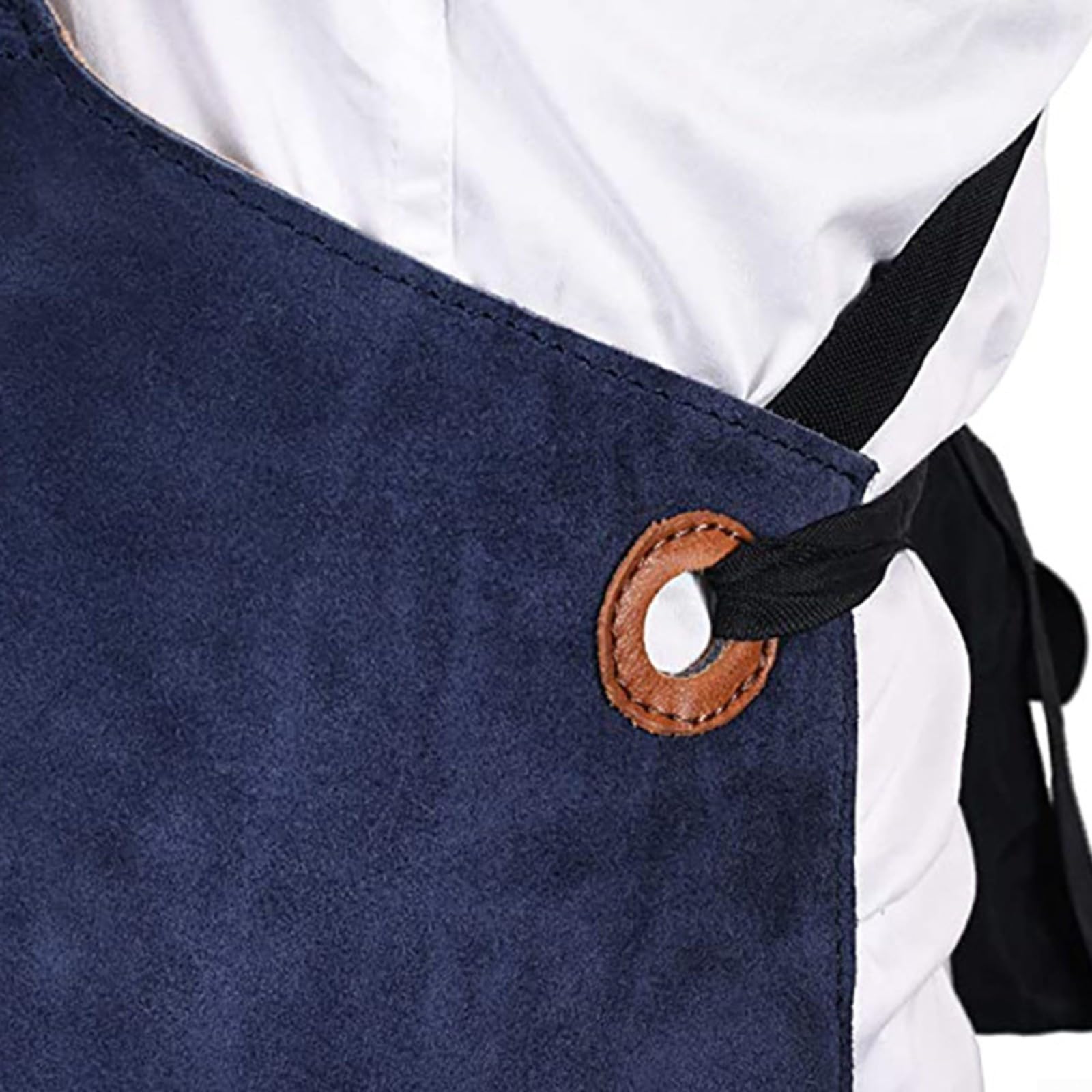 Tablier robuste en polaire et cuir synthétique pour atelier