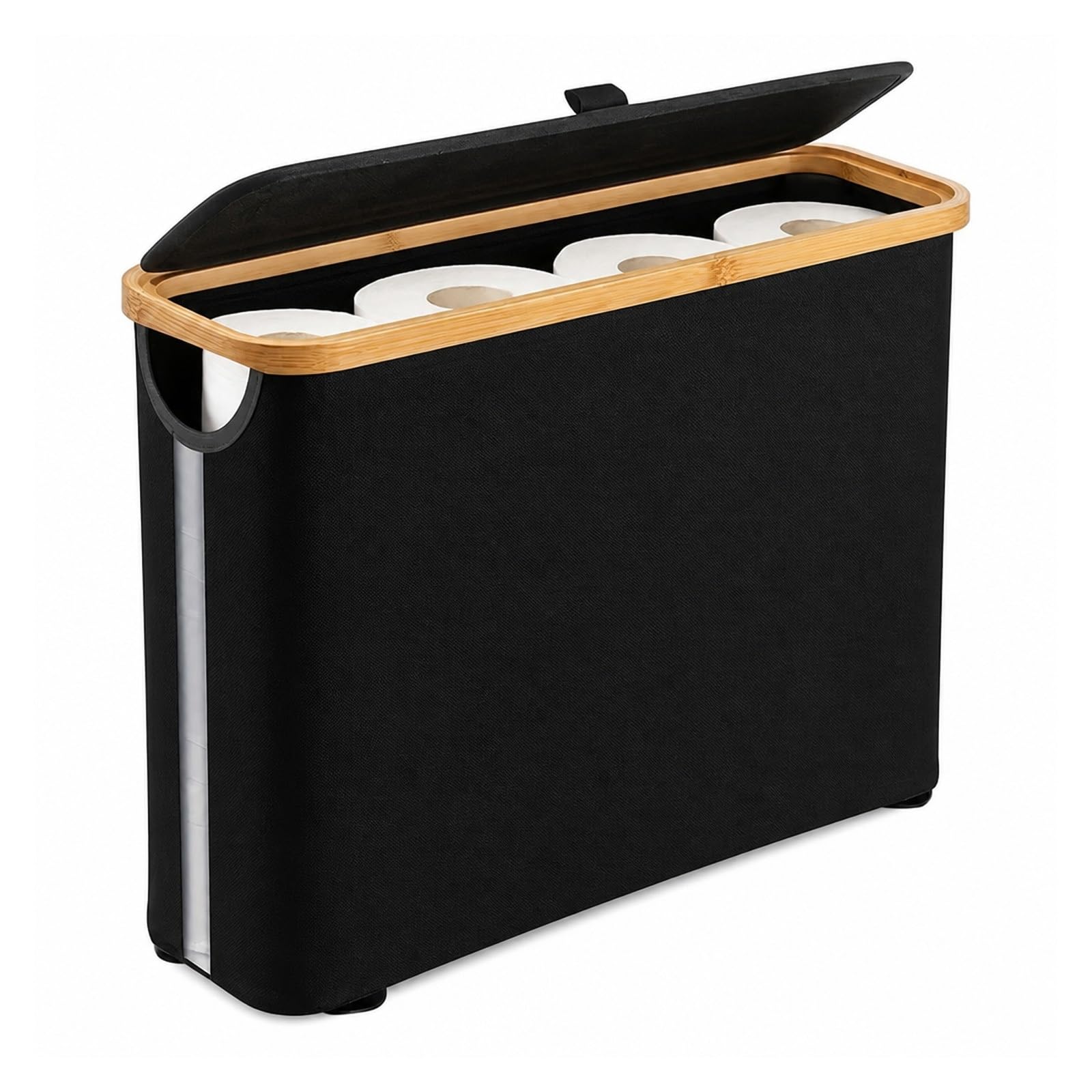 HLTYGWX Portarrollos de Papel higiénico, Soporte de Papel higiénico de bambú con Tapa, para baño