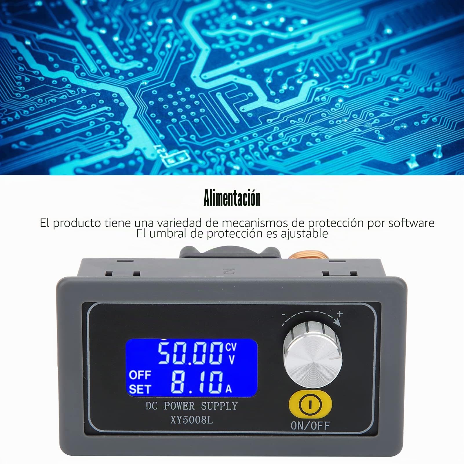 Fuente De Alimentación De CC Ajustable 50 V 8 A, Regulador De Voltaje Constante Ajustable CNC Fuente De Alimentación De Laboratorio, Entrada De CC De 6,0 A 55 V, Salida De CC De 0 A 50 V