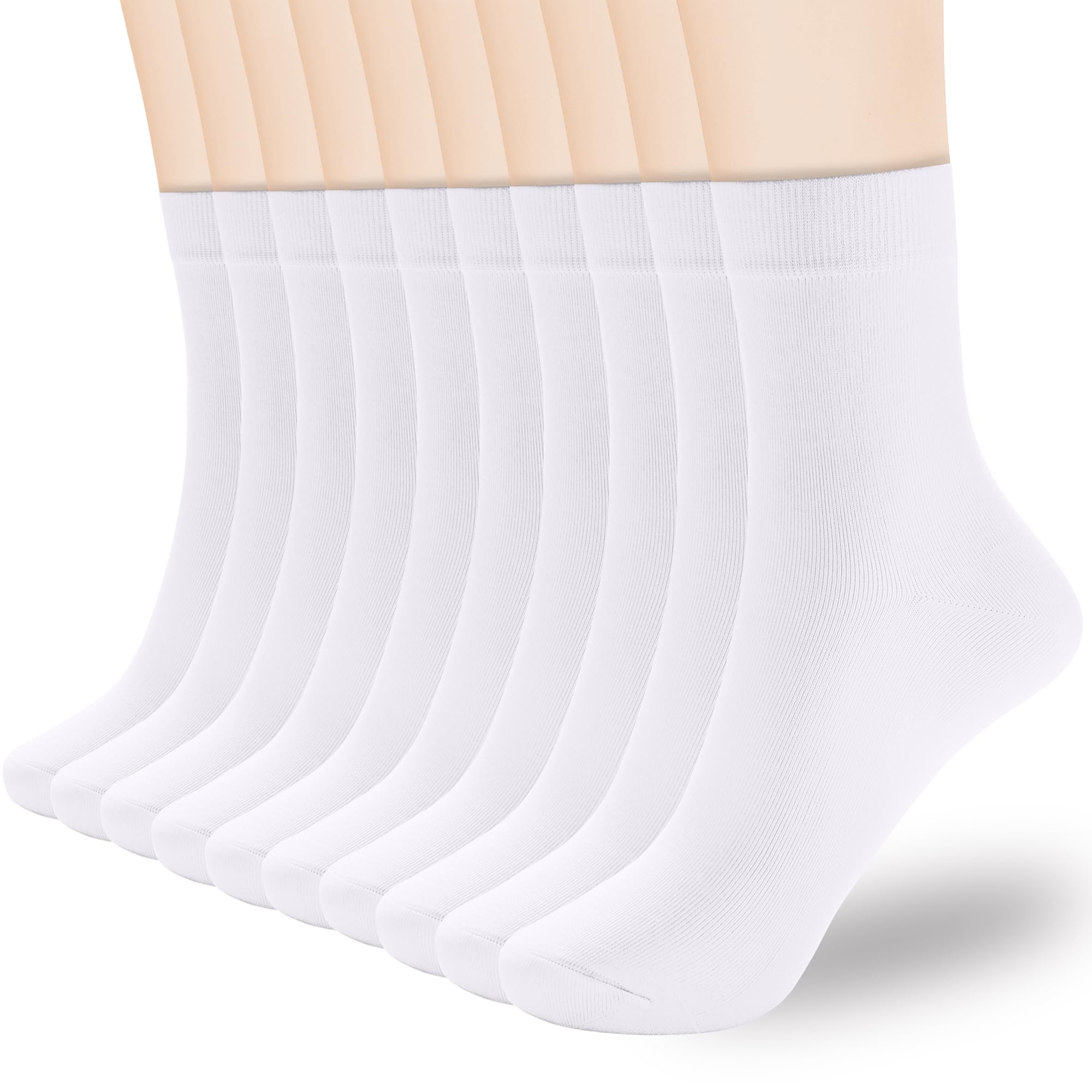 Corlap Women's Thin Above Ankle Socks-6Pairs Cotton Bootie Dress Crew Socks